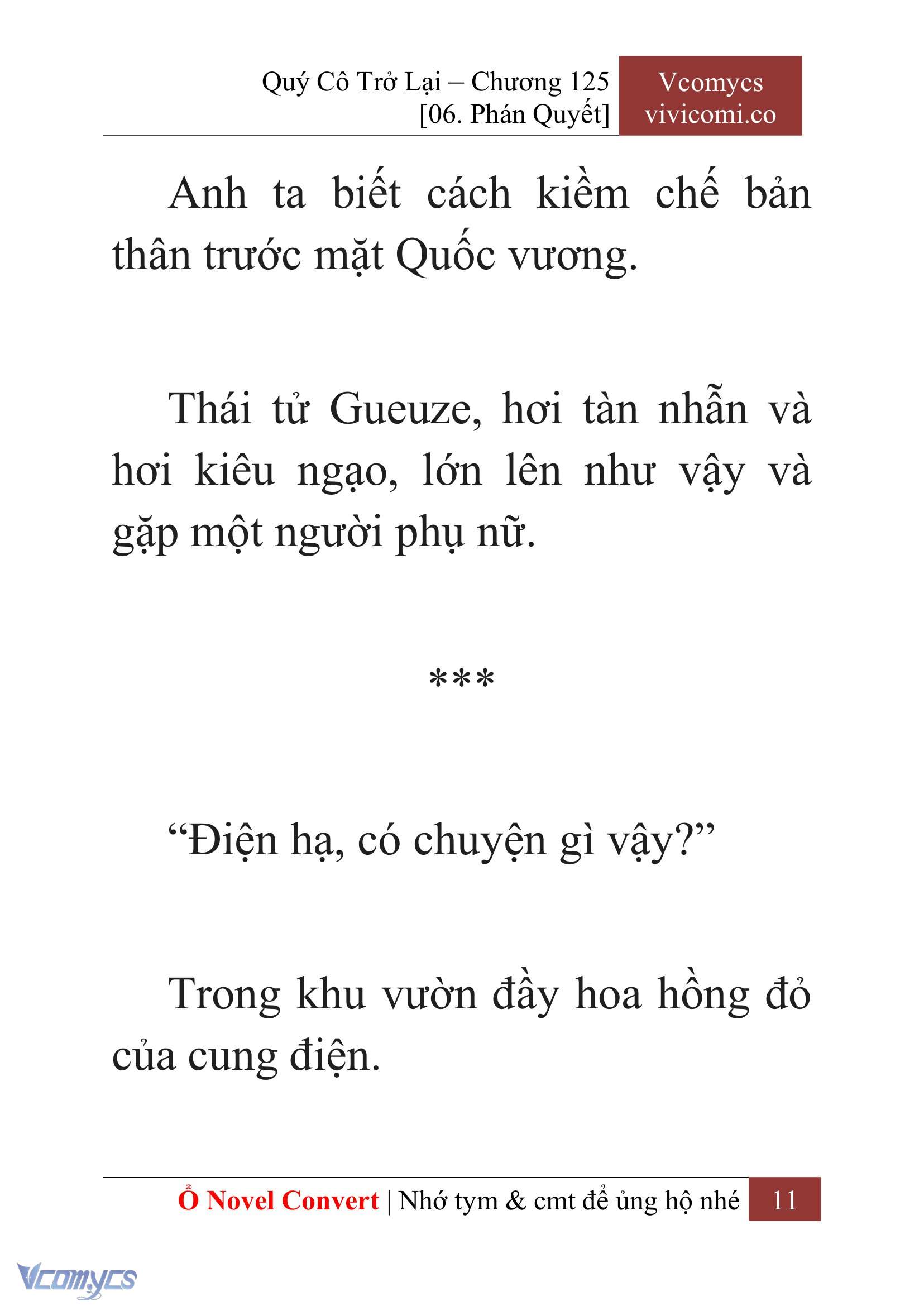 [Novel] Quý Cô Trở Lại Chap 125 - Next Chap 126