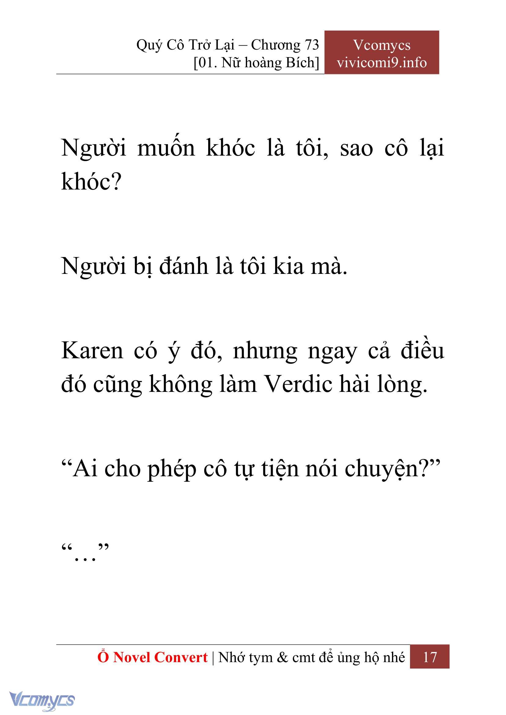 [Novel] Quý Cô Trở Lại Chap 73 - Trang 2