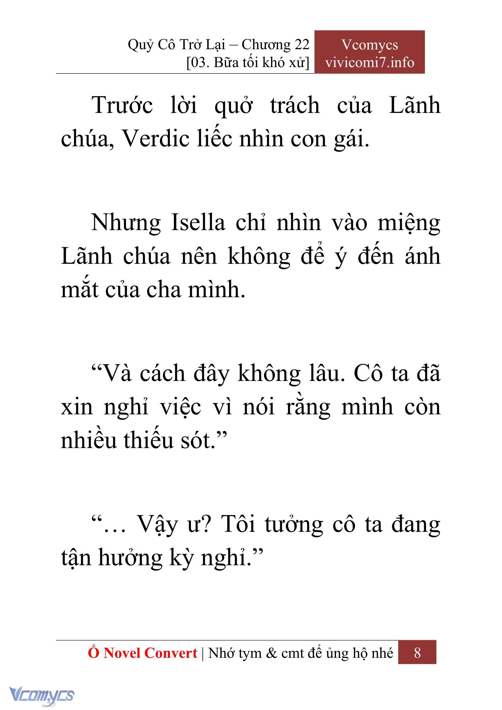 [Novel] Quý Cô Trở Lại Chap 22 - Trang 2