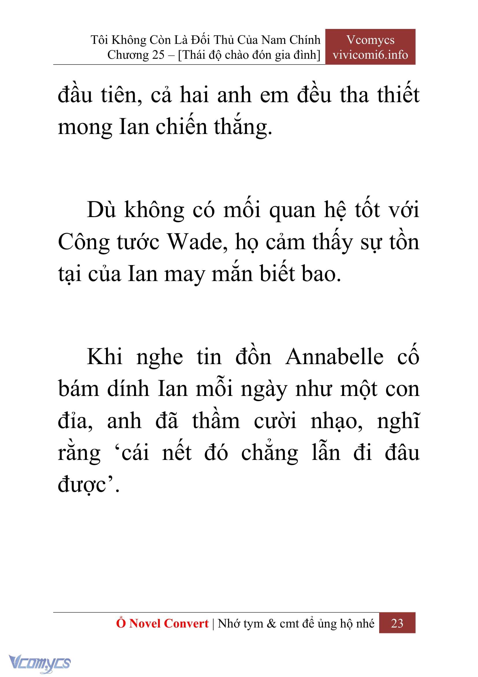 [Novel] Tôi Không Còn Là Đối Thủ Của Nam Chính Chap 25 - Trang 2