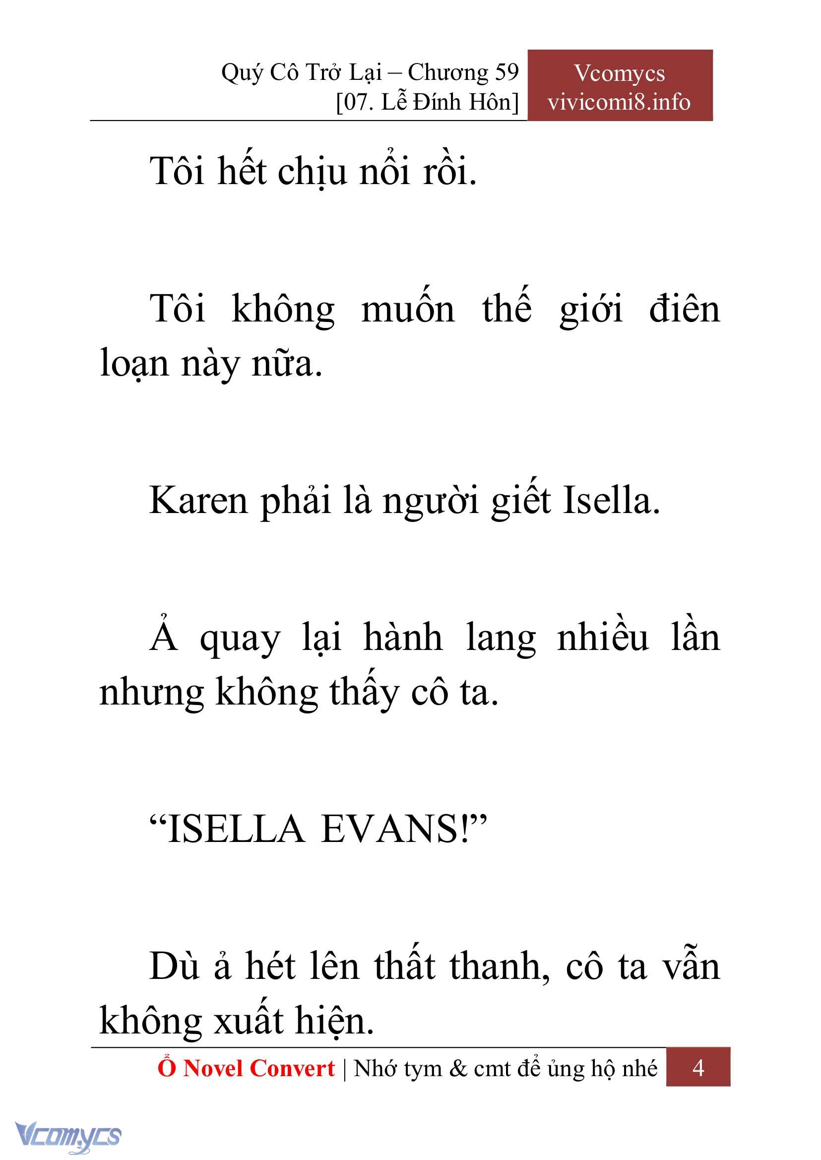 [Novel] Quý Cô Trở Lại Chap 59 - Trang 2