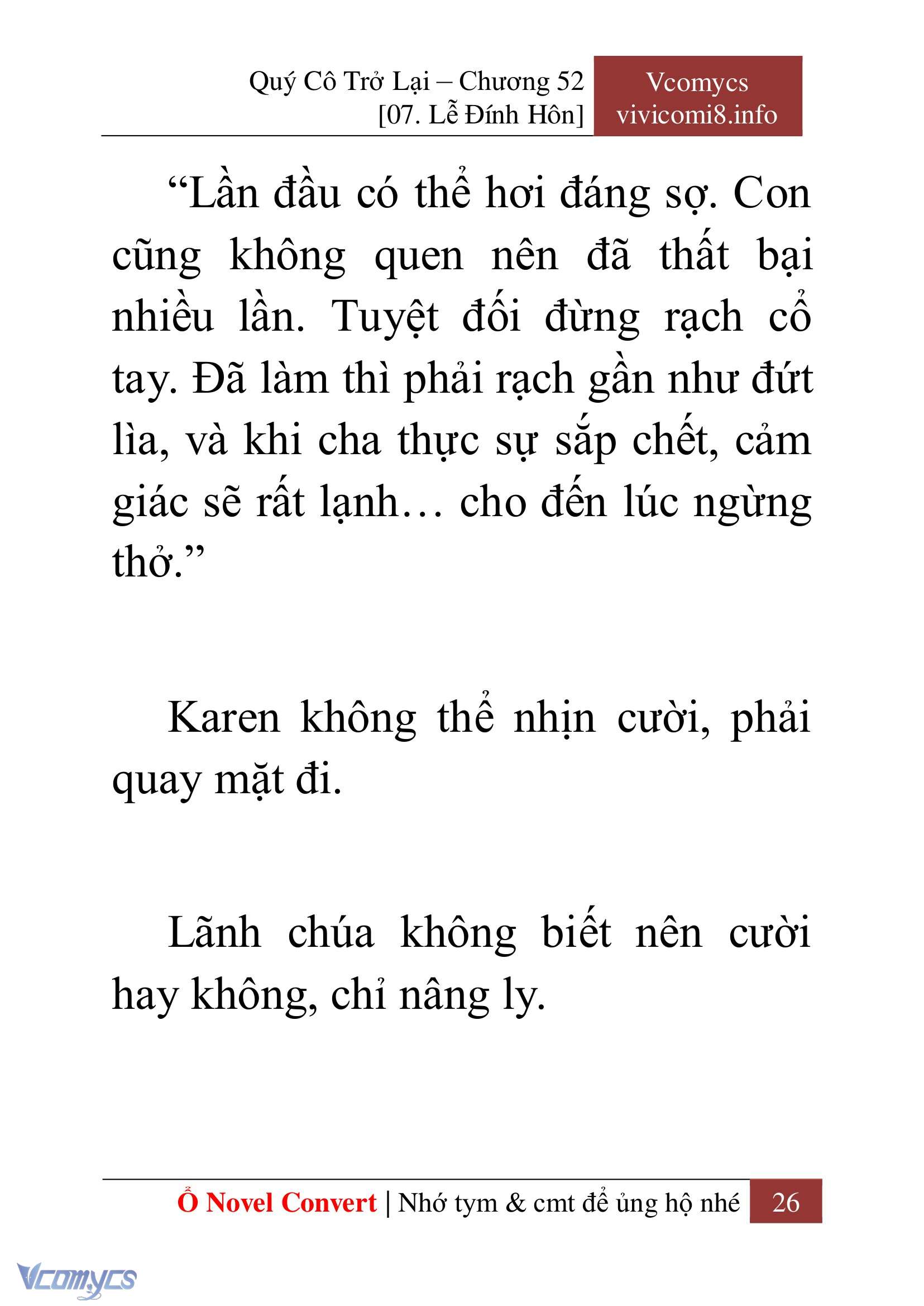 [Novel] Quý Cô Trở Lại Chap 52 - Trang 2