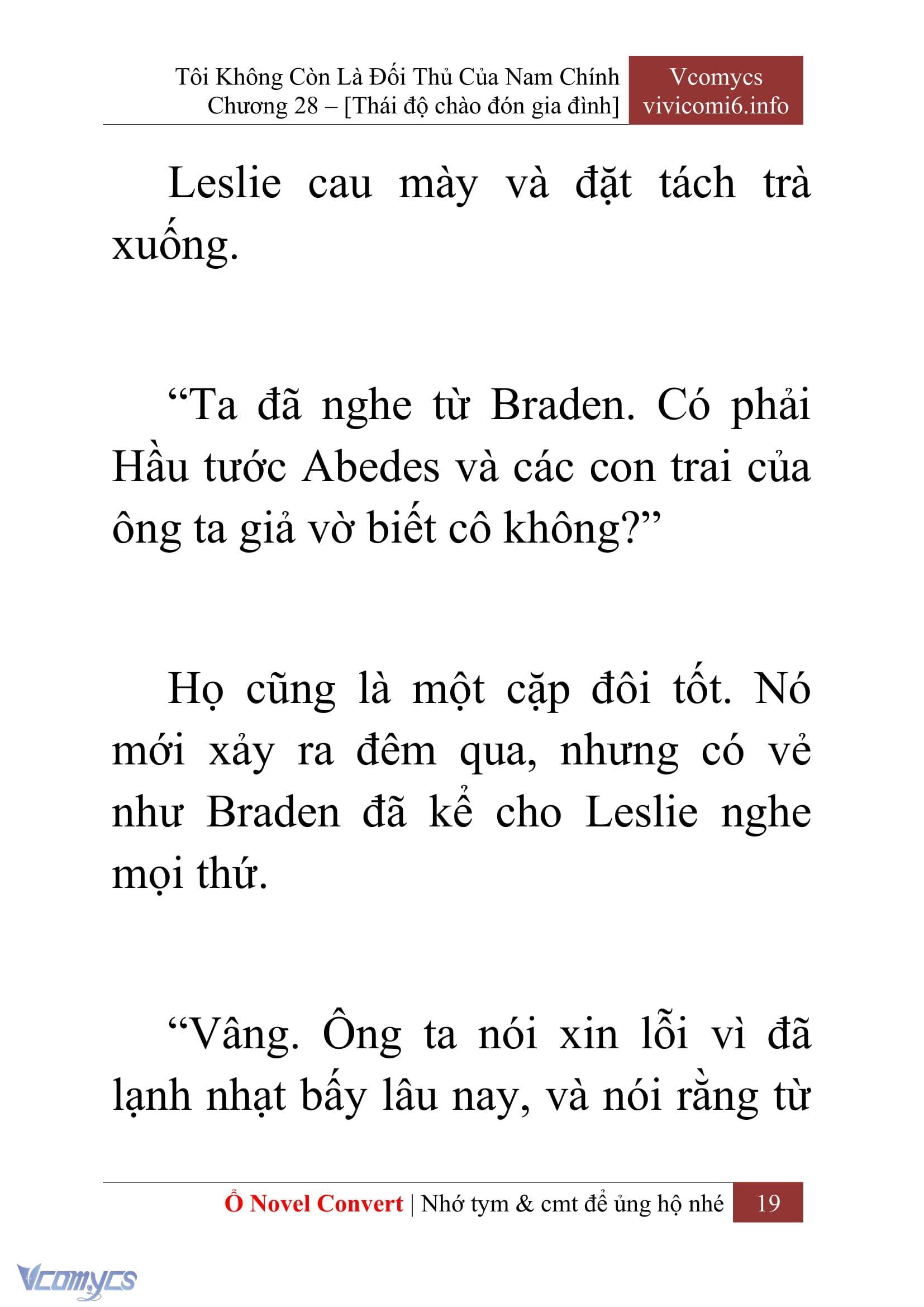 [Novel] Tôi Không Còn Là Đối Thủ Của Nam Chính Chap 28 - Trang 2