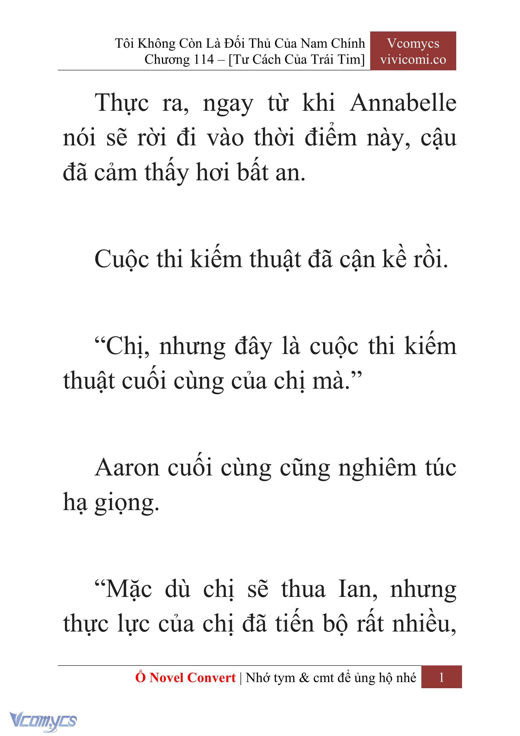 [Novel] Tôi Không Còn Là Đối Thủ Của Nam Chính Chap 114 - Trang 2