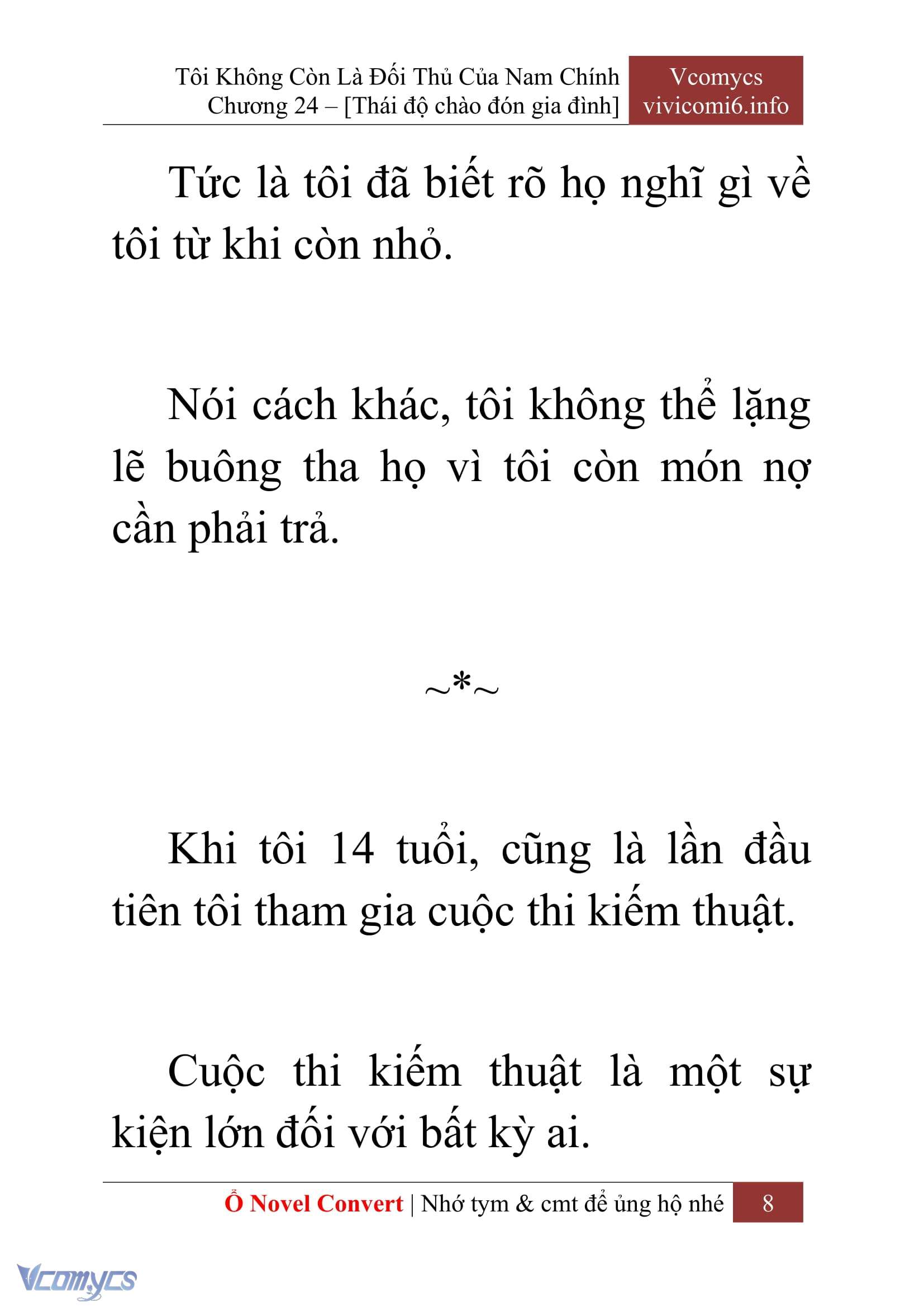 [Novel] Tôi Không Còn Là Đối Thủ Của Nam Chính Chap 24 - Trang 2