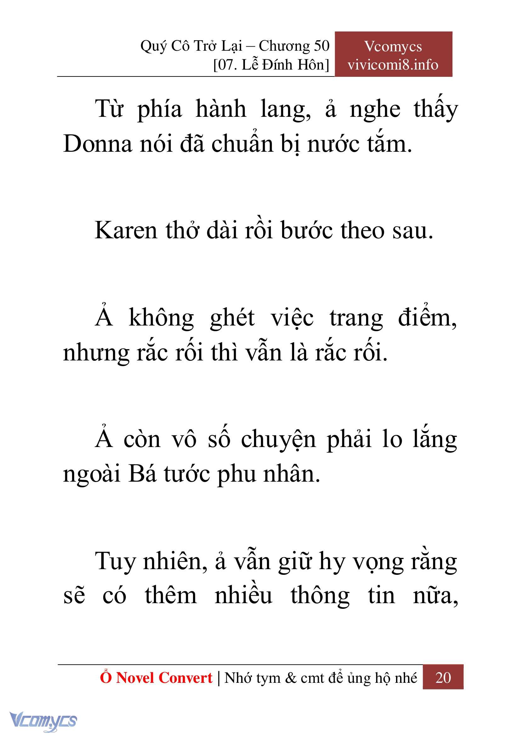 [Novel] Quý Cô Trở Lại Chap 50 - Trang 2