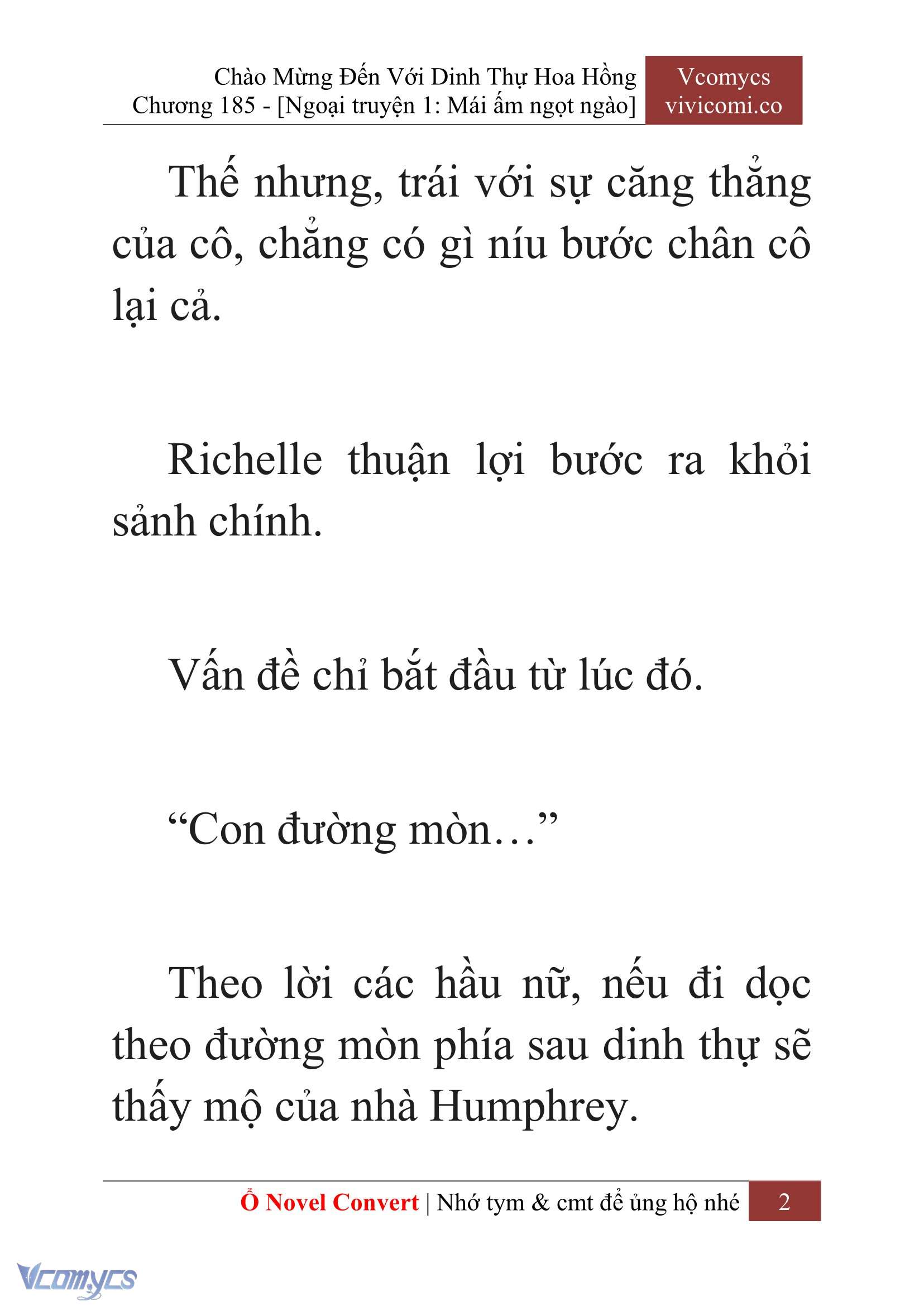 [Novel] Chào Mừng Đến Với Dinh Thự Hoa Hồng Chap 185 - Trang 2