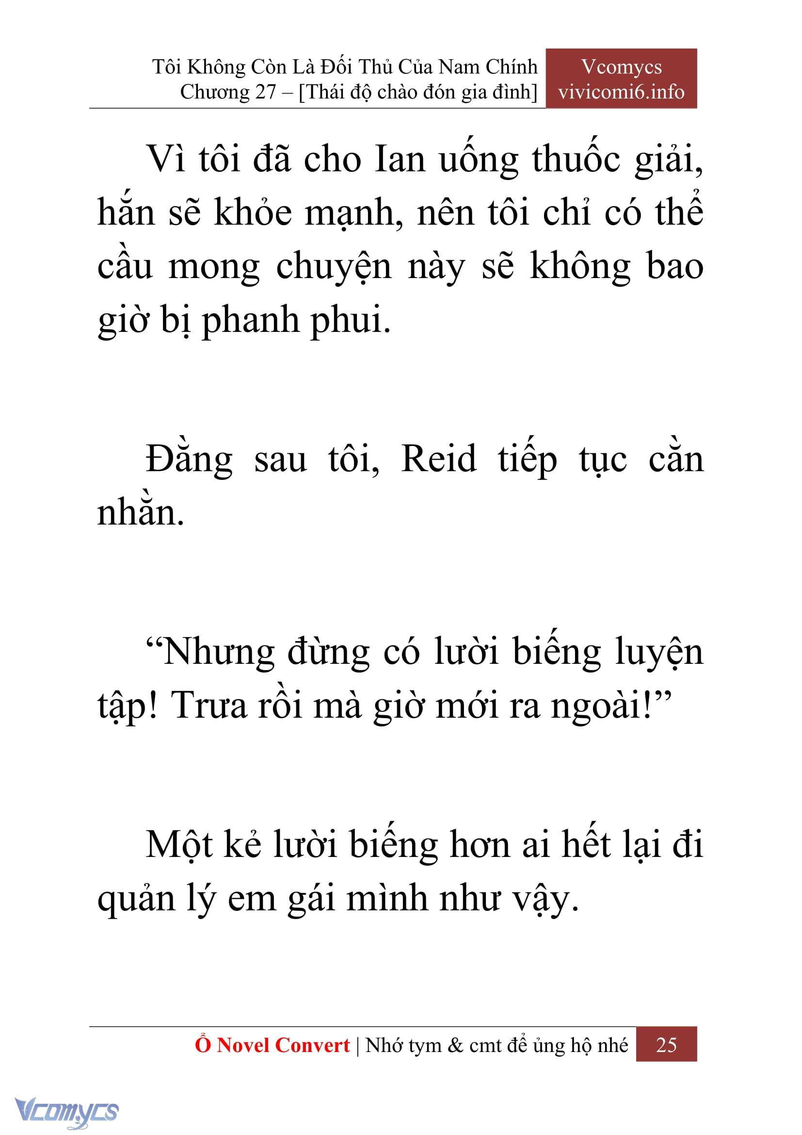 [Novel] Tôi Không Còn Là Đối Thủ Của Nam Chính Chap 27 - Trang 2