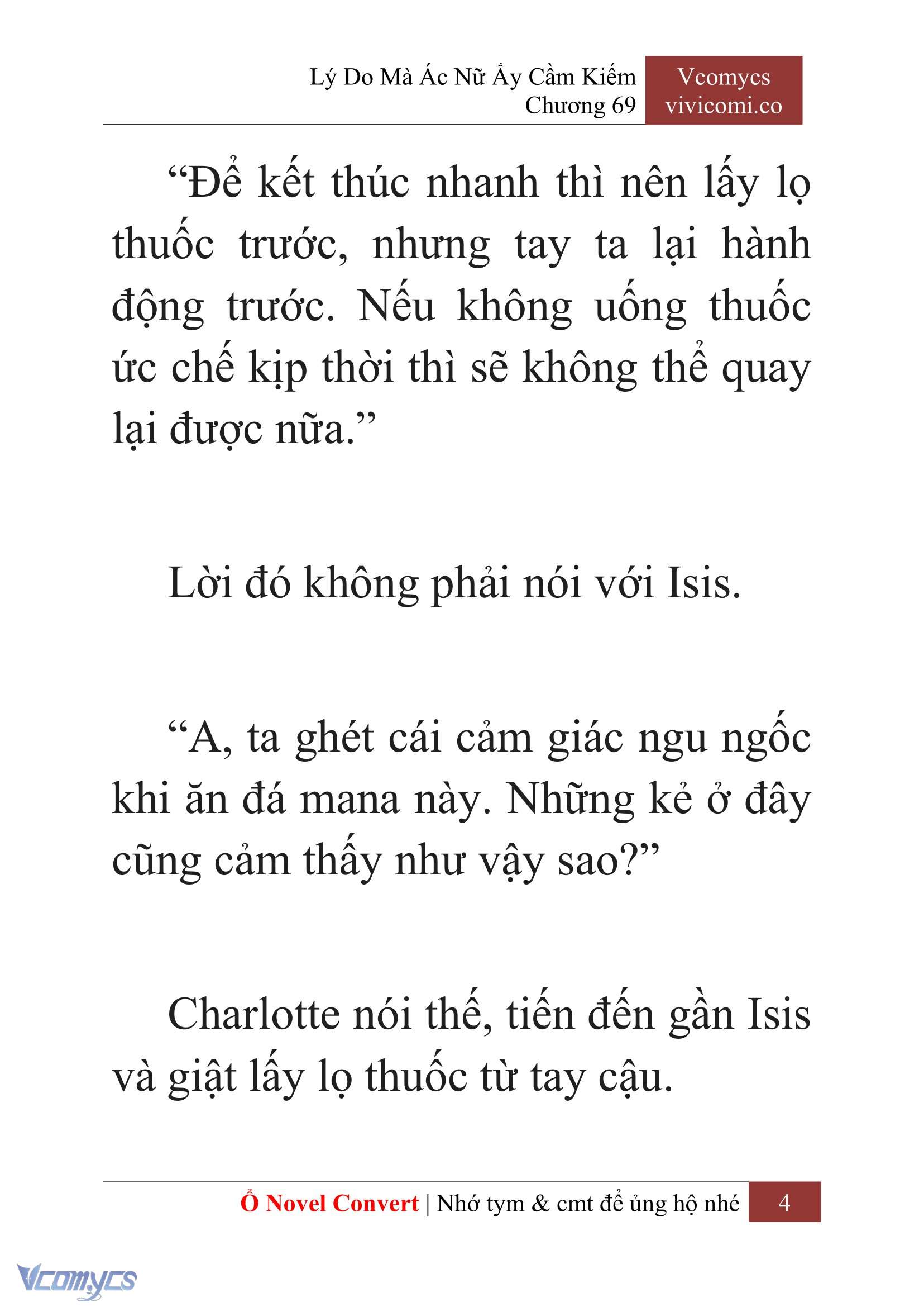 [Novel] Lý Do Mà Ác Nữ Ấy Cầm Kiếm Chap 69 - Next Chap 70