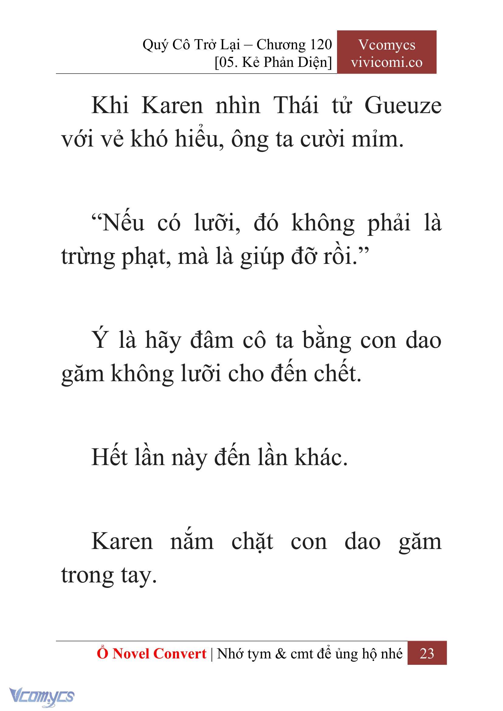 [Novel] Quý Cô Trở Lại Chap 120 - Trang 2