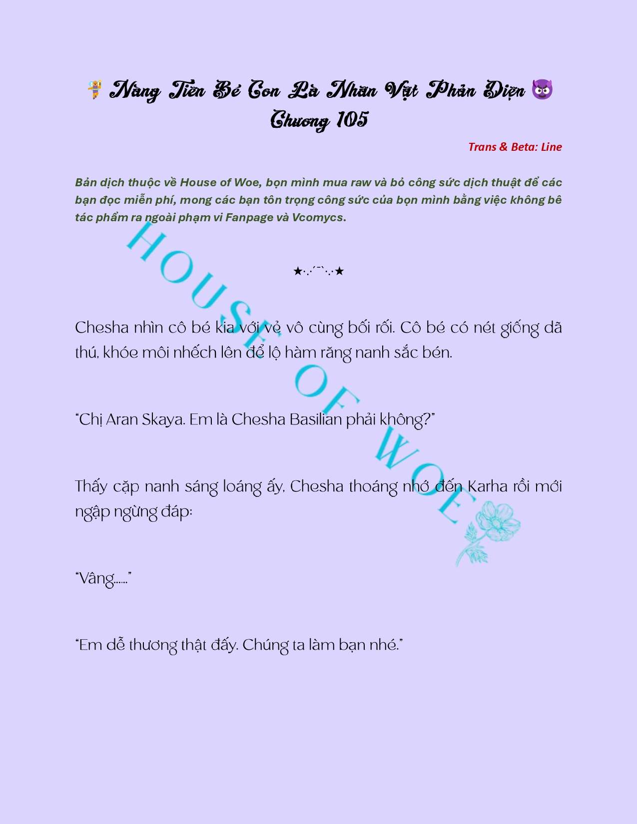 [NOVEL] NÀNG TIÊN BÉ CON LÀ NHÂN VẬT PHẢN DIỆN Chap 105 - Trang 2