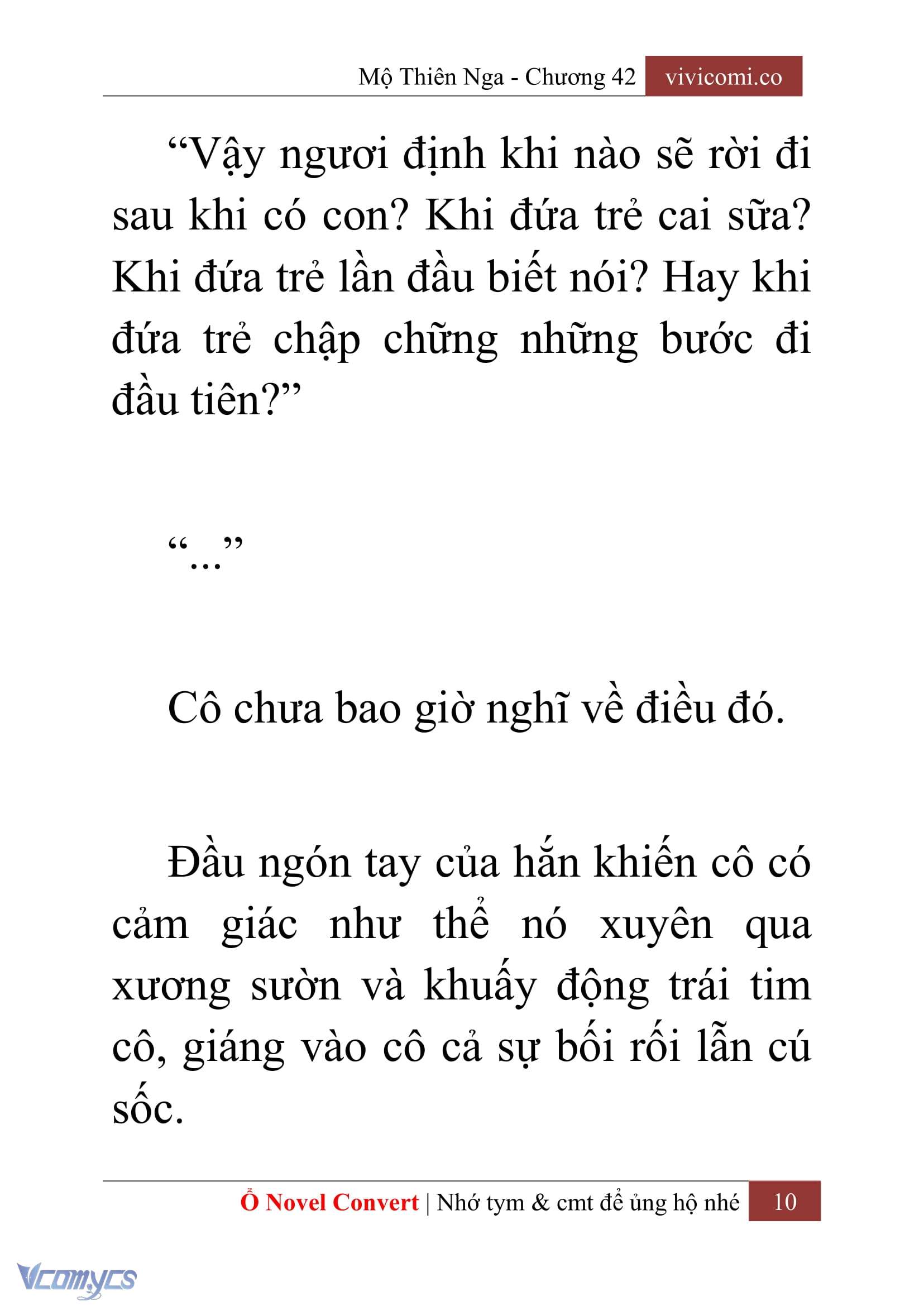 [Novel] Mộ Thiên Nga Chap 42 - Trang 2