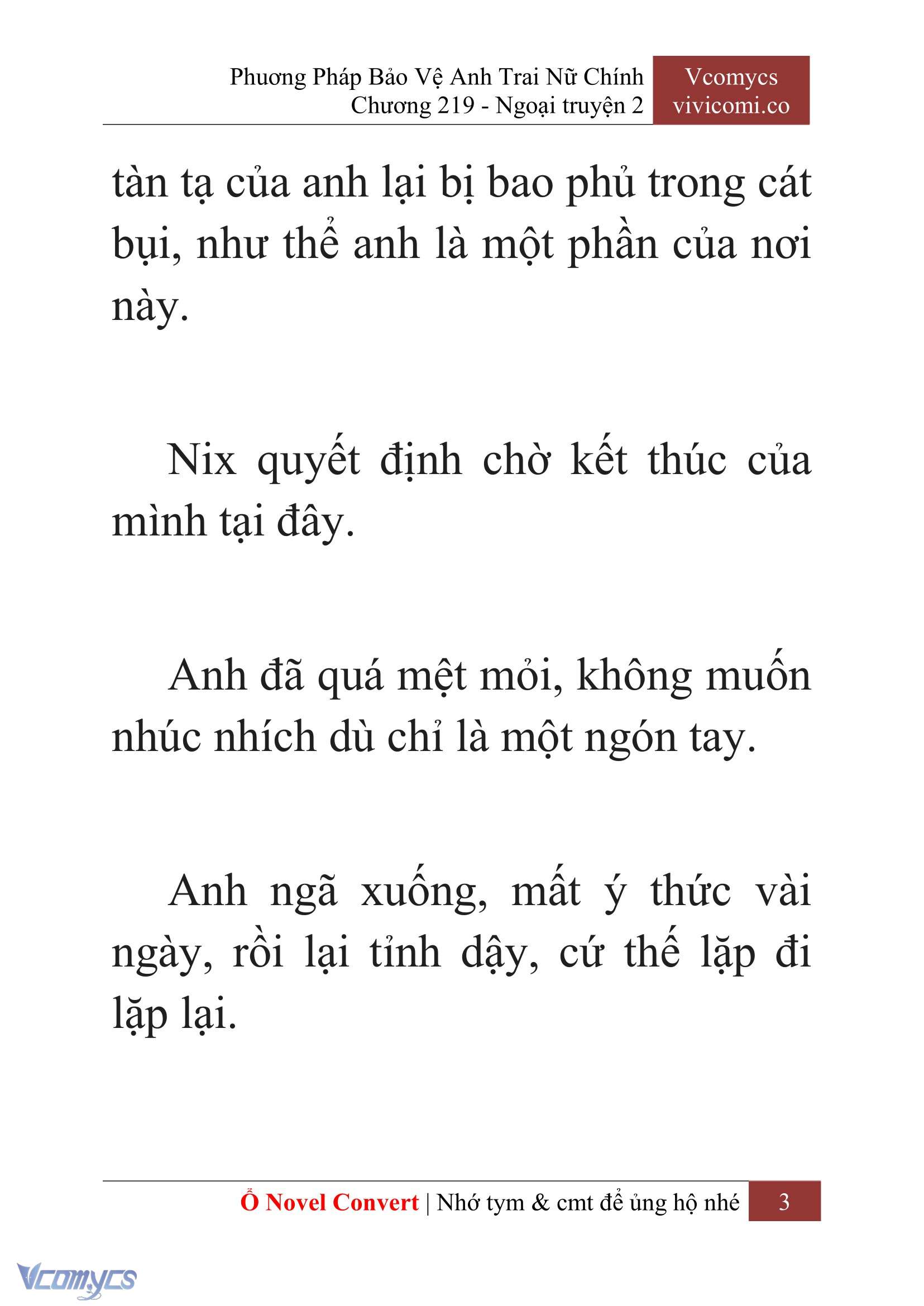 [Novel] Phương Pháp Bảo Vệ Anh Trai Nữ Chính Chap 219 - Trang 2