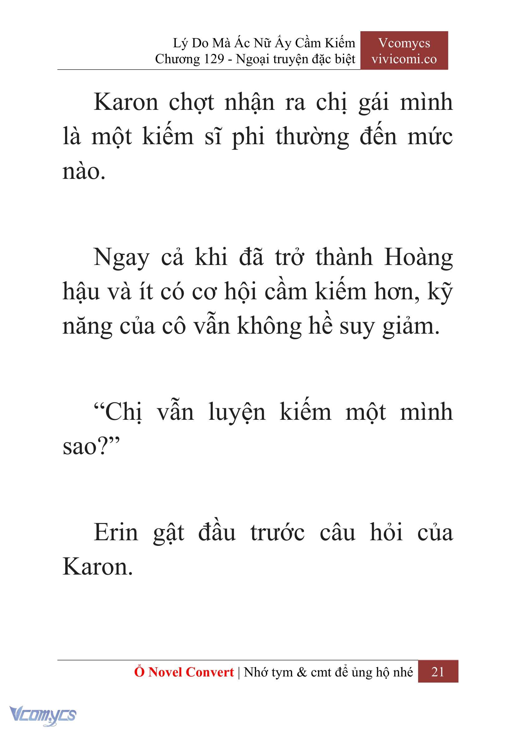[Novel] Lý Do Mà Ác Nữ Ấy Cầm Kiếm Chap 129 - Trang 2