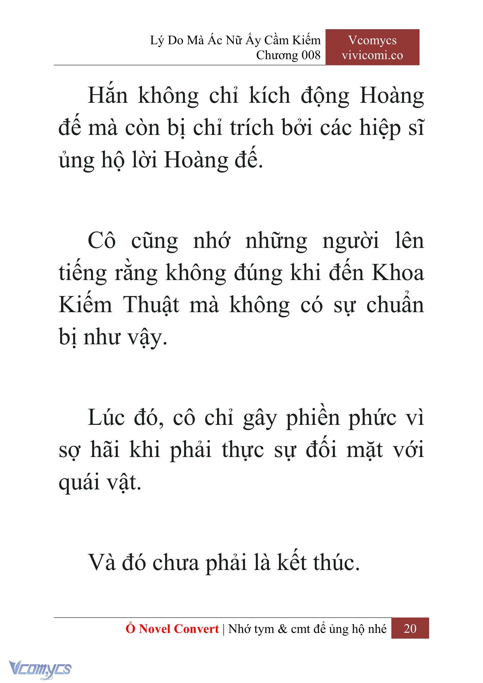 [Novel] Lý Do Mà Ác Nữ Ấy Cầm Kiếm Chap 8 - Trang 2