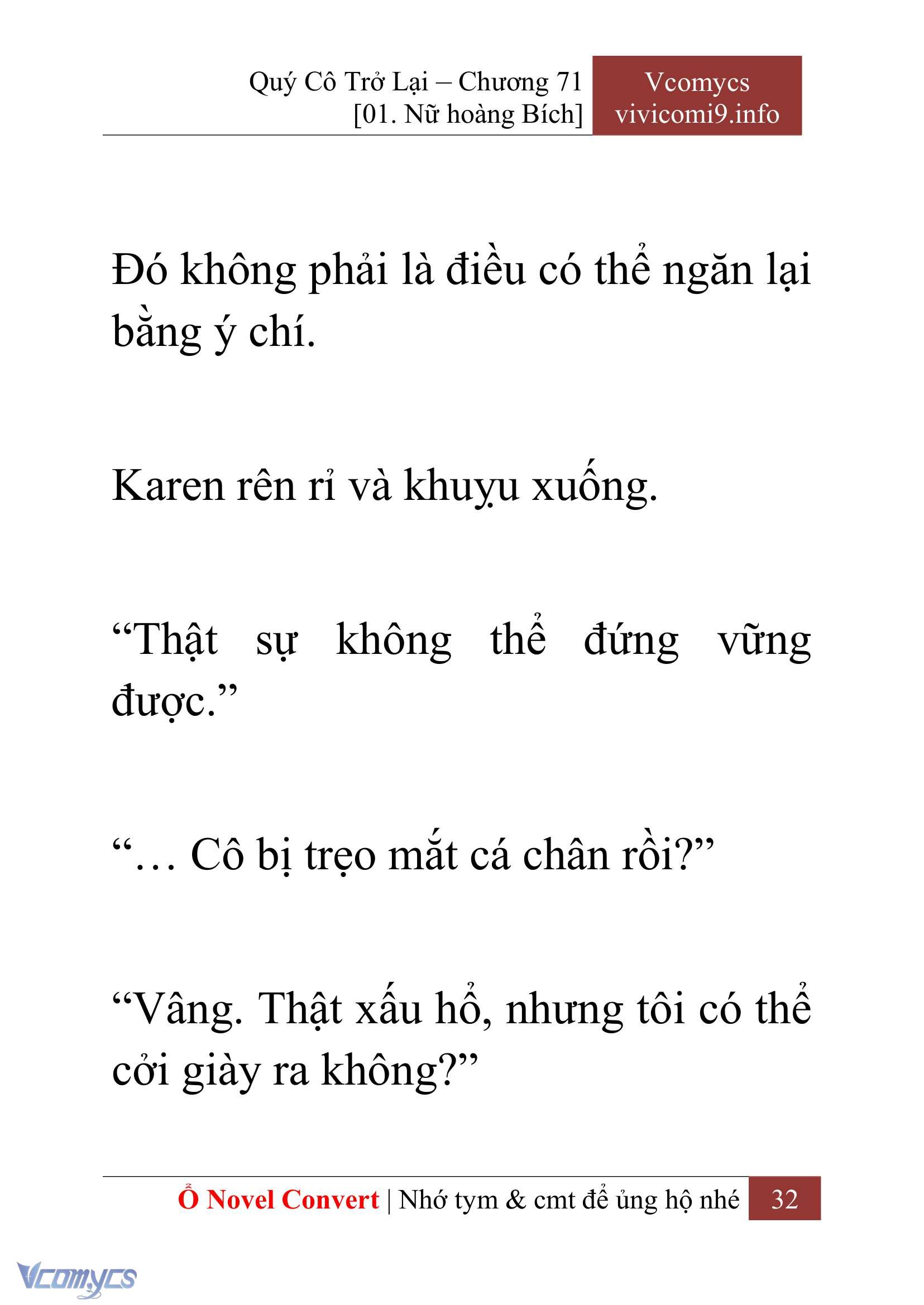 [Novel] Quý Cô Trở Lại Chap 71 - Trang 2