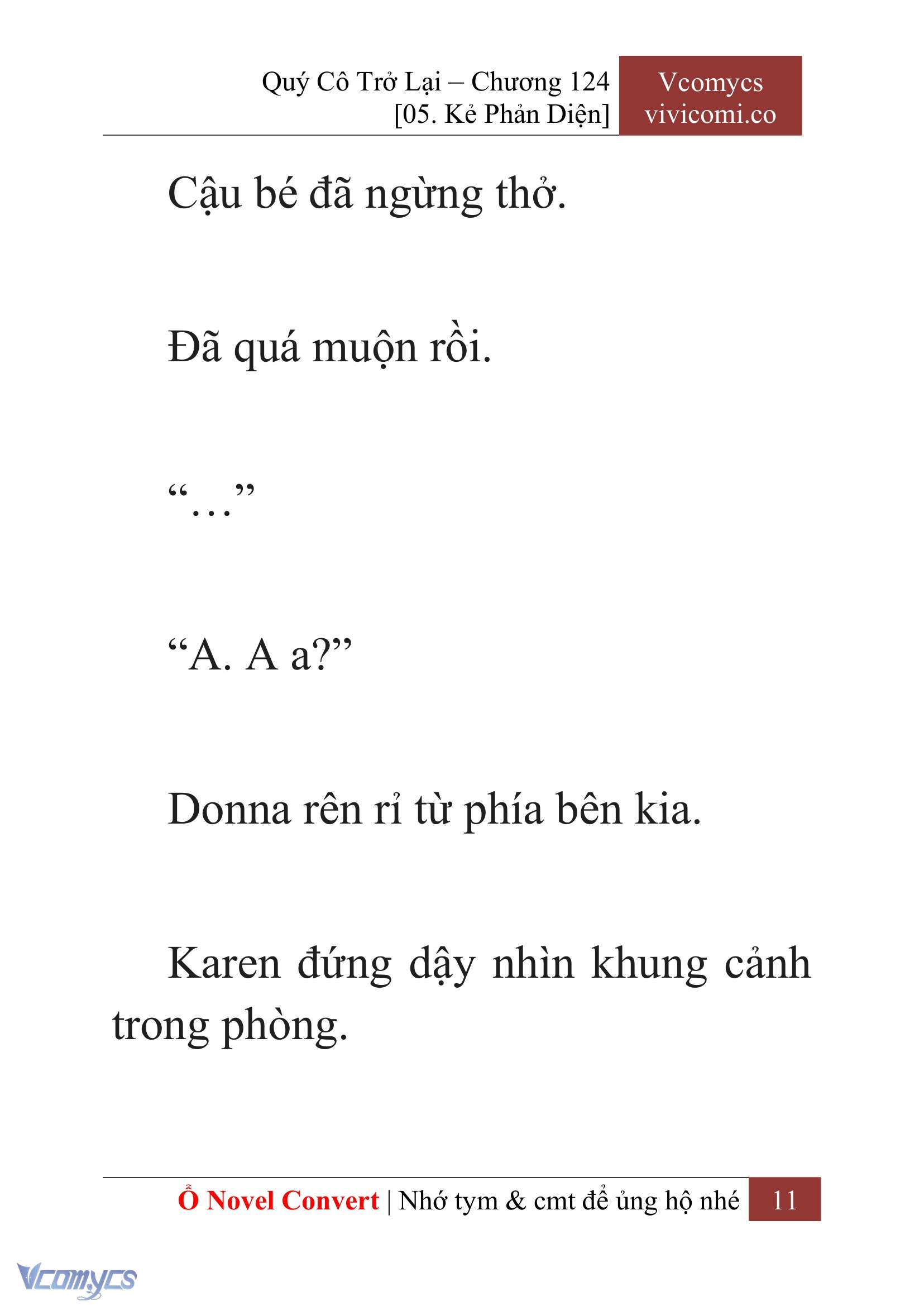 [Novel] Quý Cô Trở Lại Chap 124 - Next Chap 125