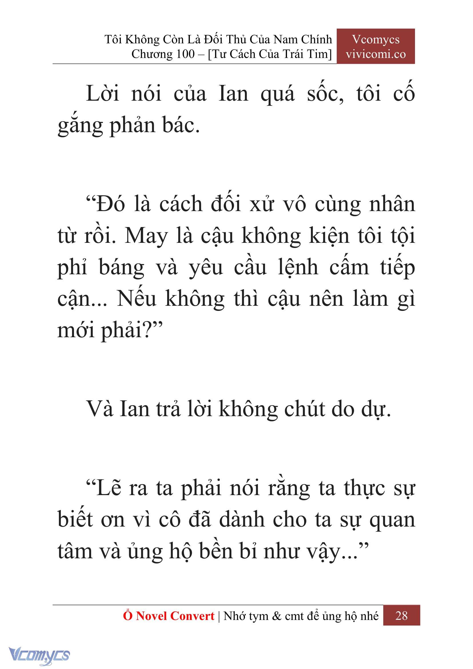 [Novel] Tôi Không Còn Là Đối Thủ Của Nam Chính Chap 100 - Trang 2