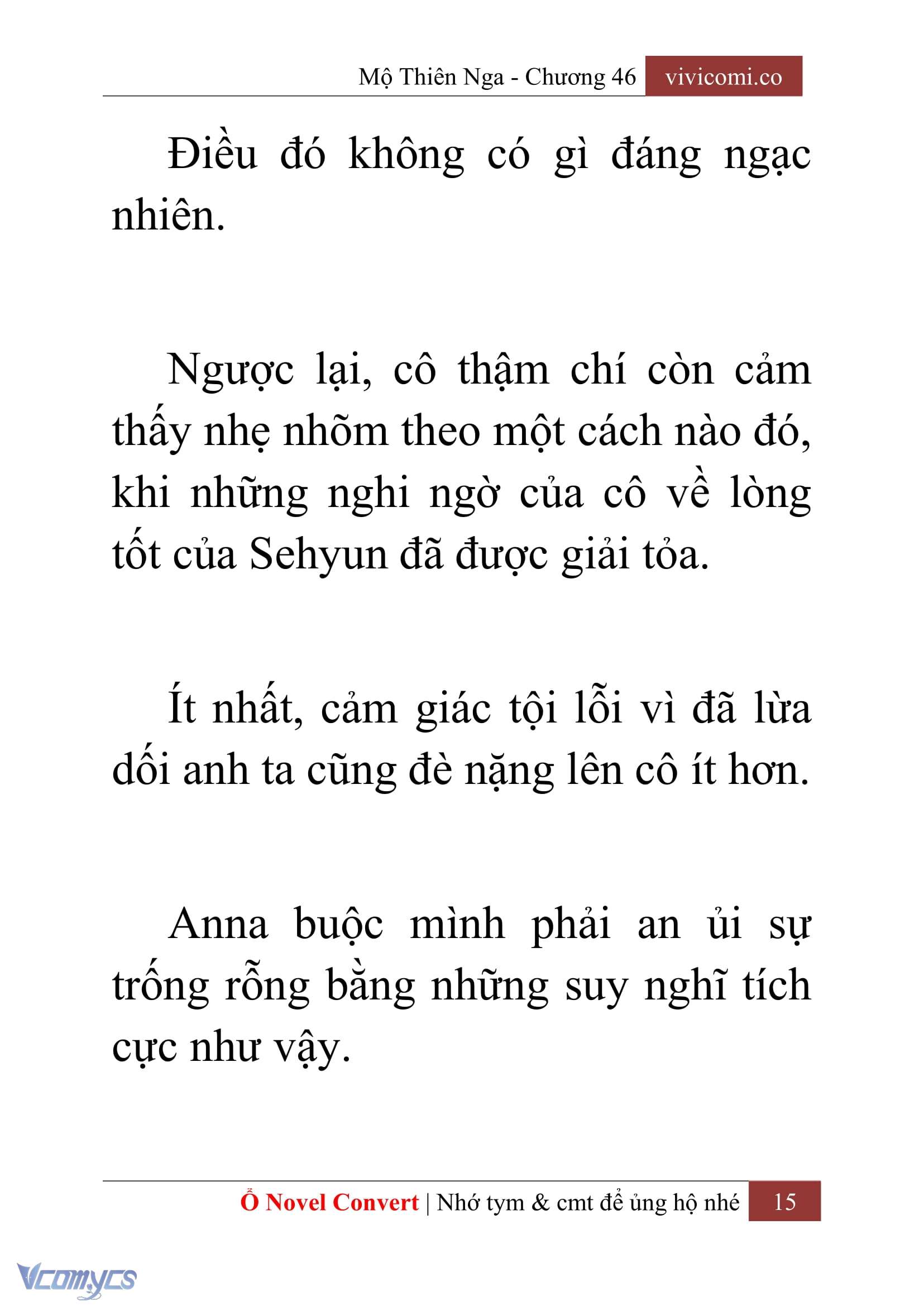 [Novel] Mộ Thiên Nga Chap 46 - Trang 2