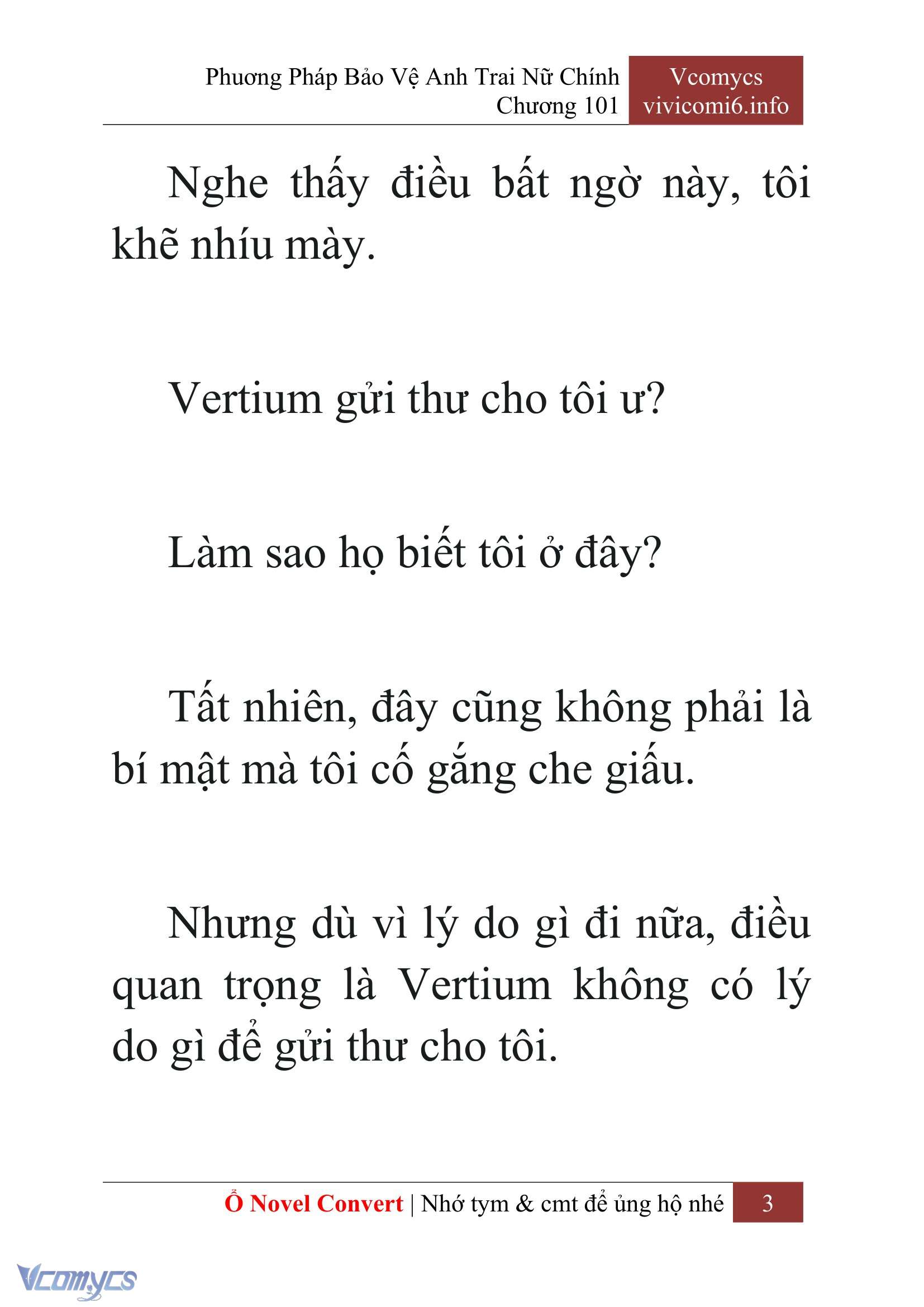 [Novel] Phương Pháp Bảo Vệ Anh Trai Nữ Chính Chap 101 - Trang 2