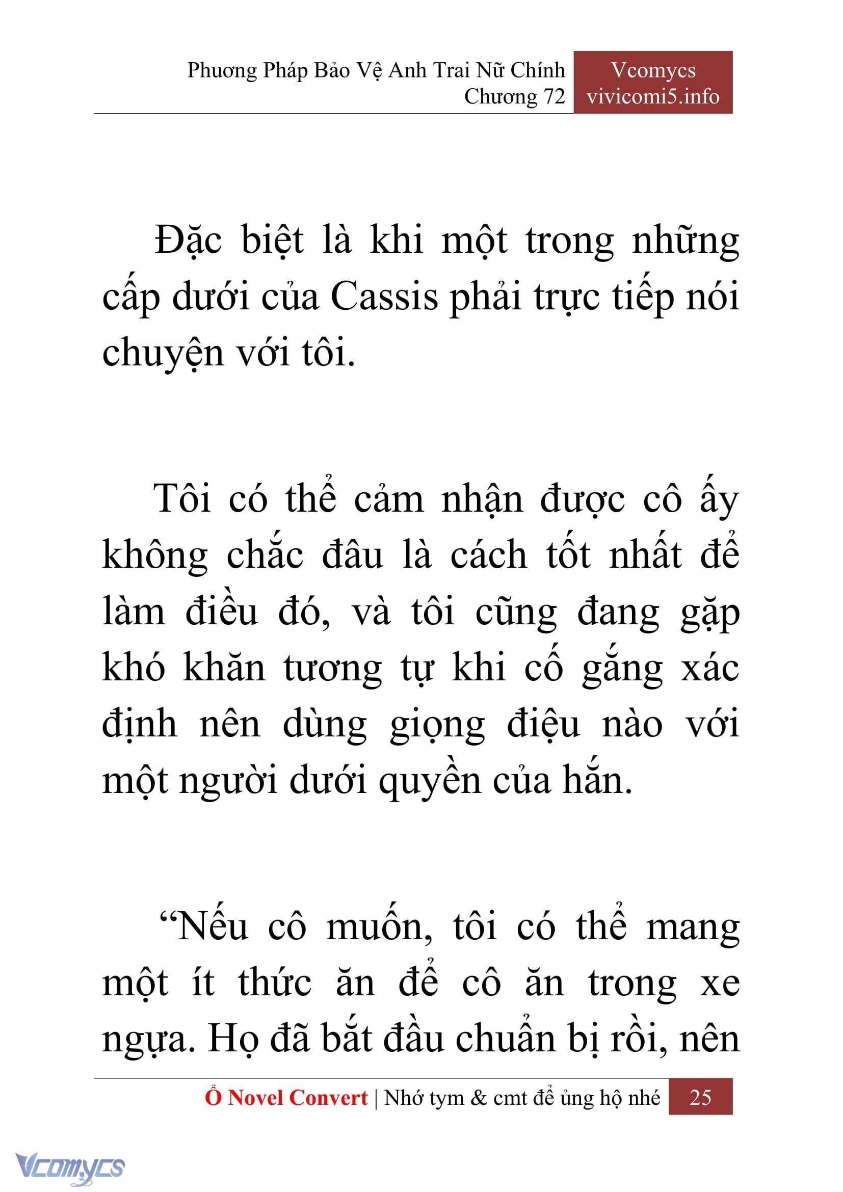 [Novel] Phương Pháp Bảo Vệ Anh Trai Nữ Chính Chap 72 - Trang 2