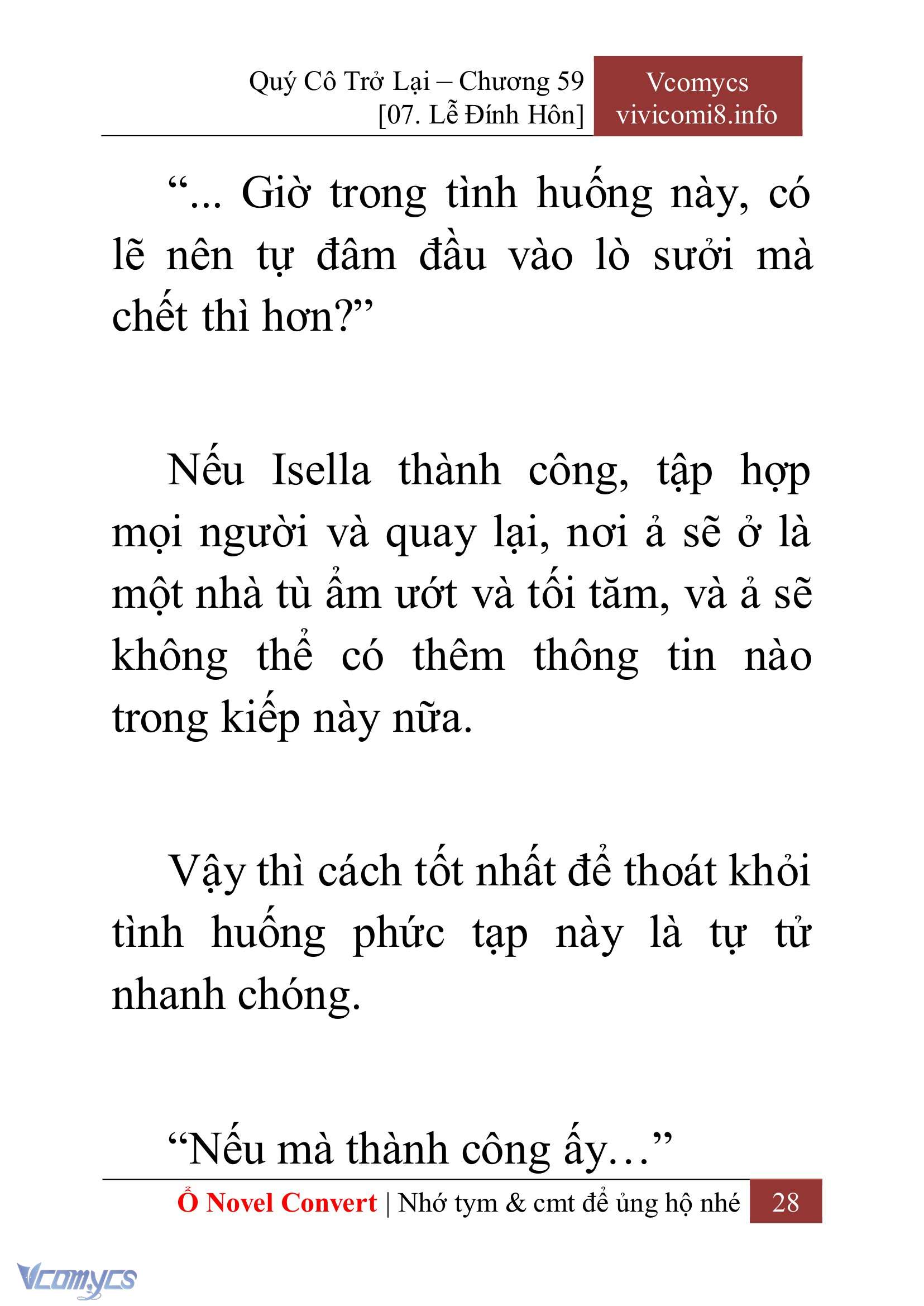 [Novel] Quý Cô Trở Lại Chap 59 - Trang 2
