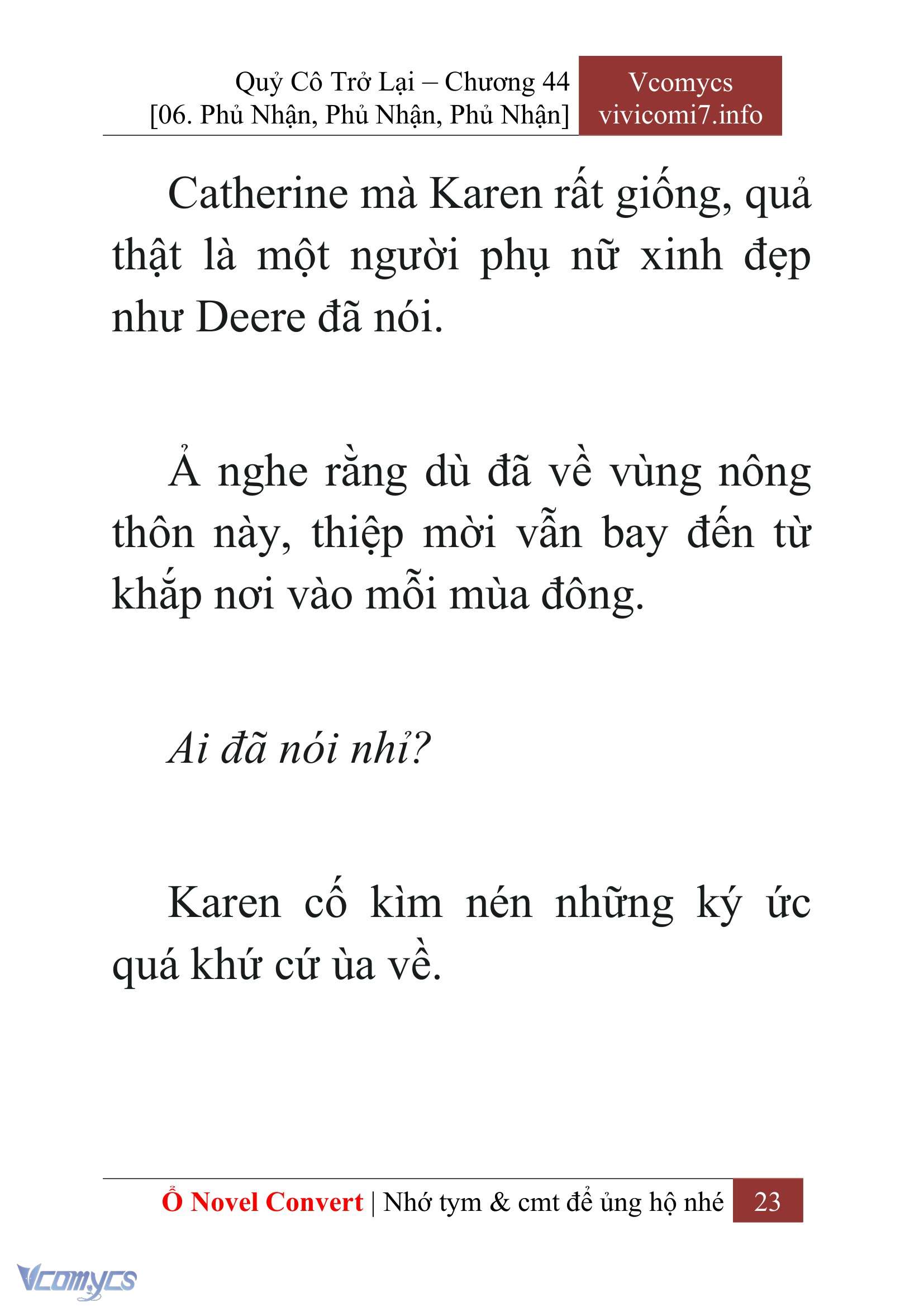 [Novel] Quý Cô Trở Lại Chap 44 - Trang 2