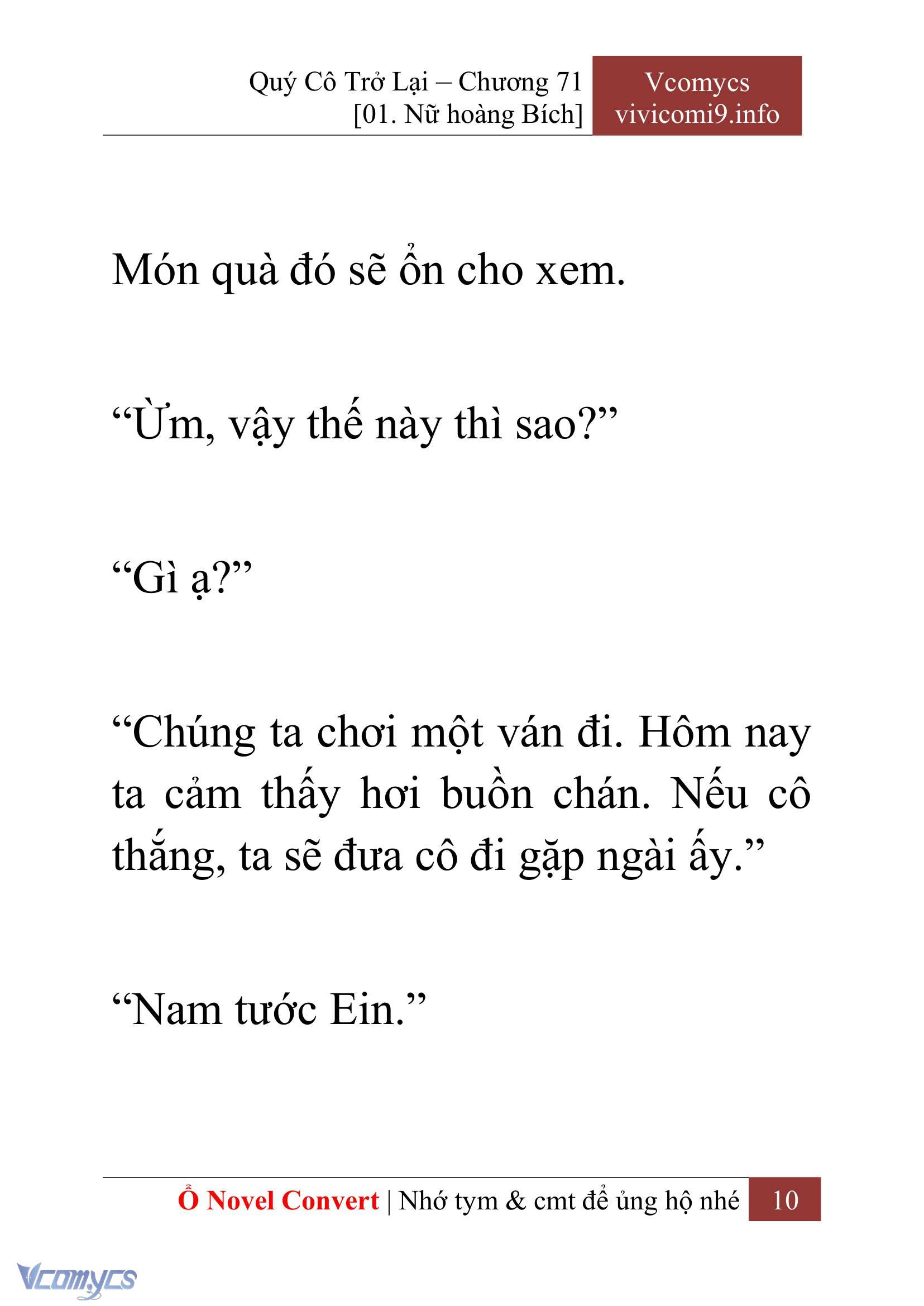 [Novel] Quý Cô Trở Lại Chap 71 - Trang 2