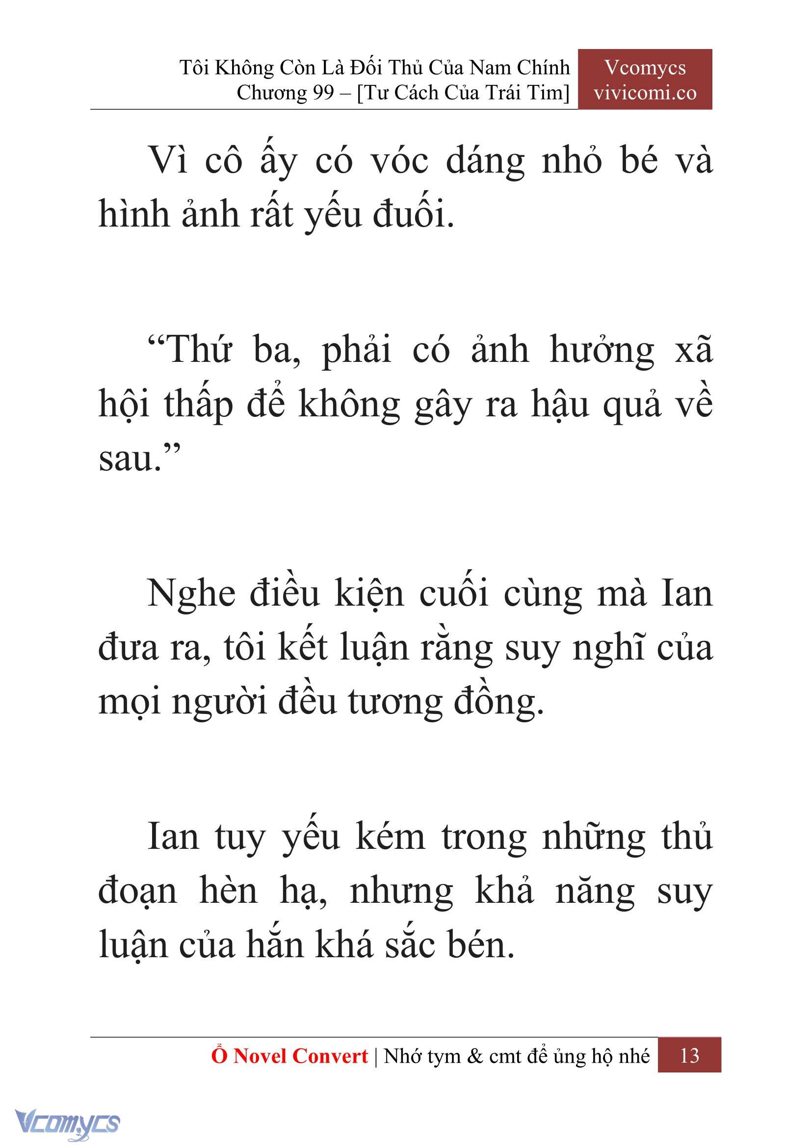 [Novel] Tôi Không Còn Là Đối Thủ Của Nam Chính Chap 99 - Trang 2