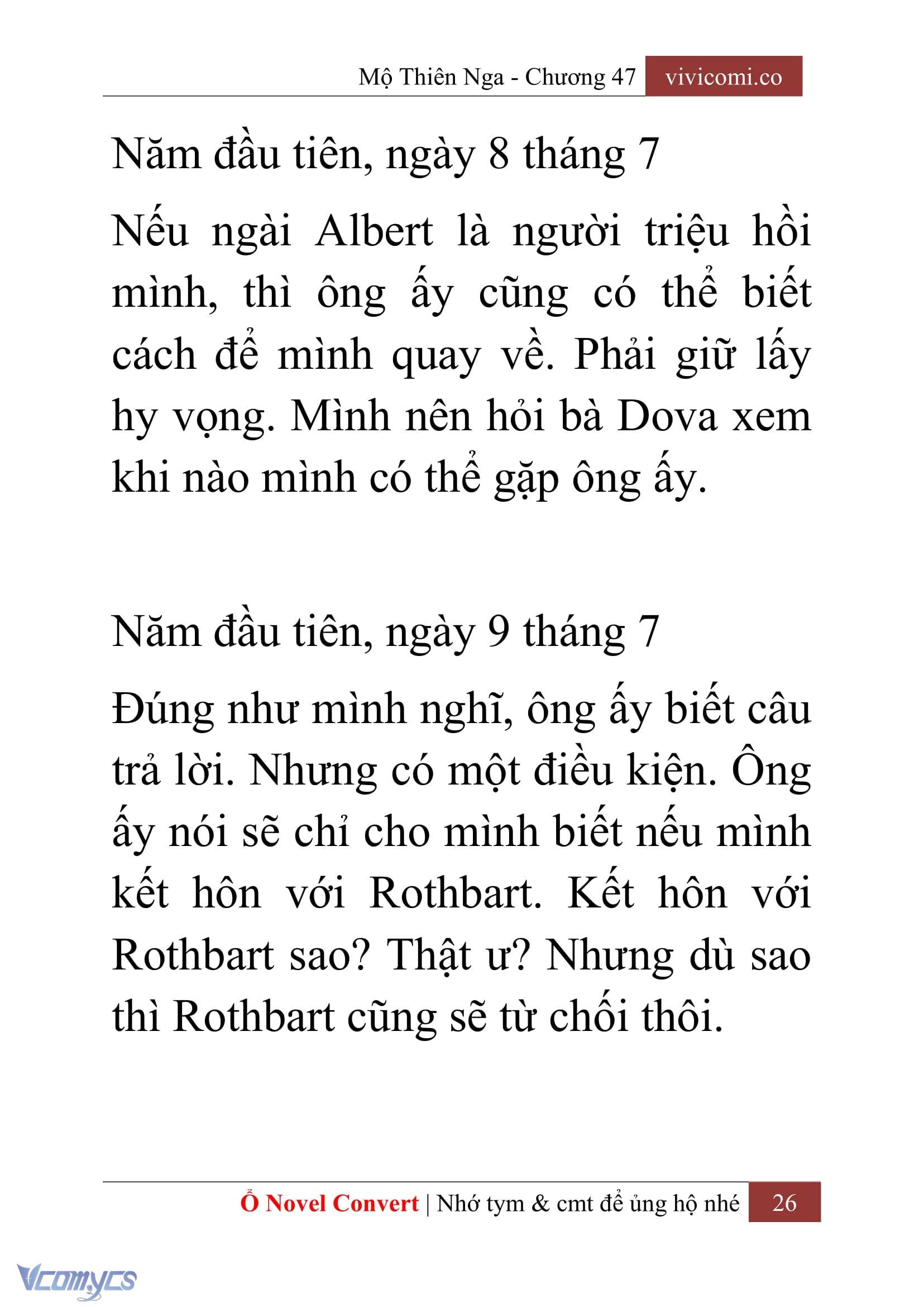 [Novel] Mộ Thiên Nga Chap 47 - Trang 2