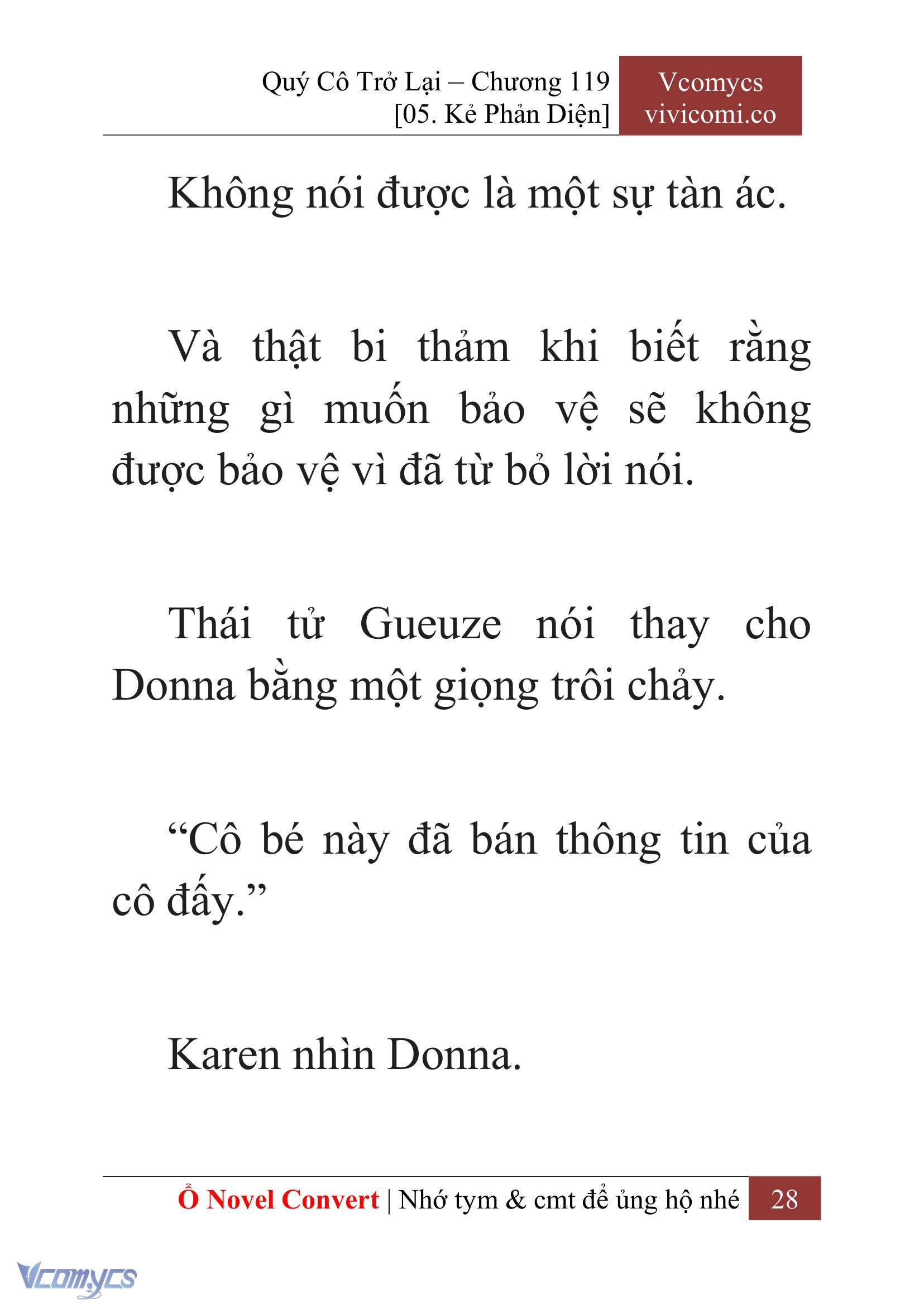 [Novel] Quý Cô Trở Lại Chap 119 - Trang 2