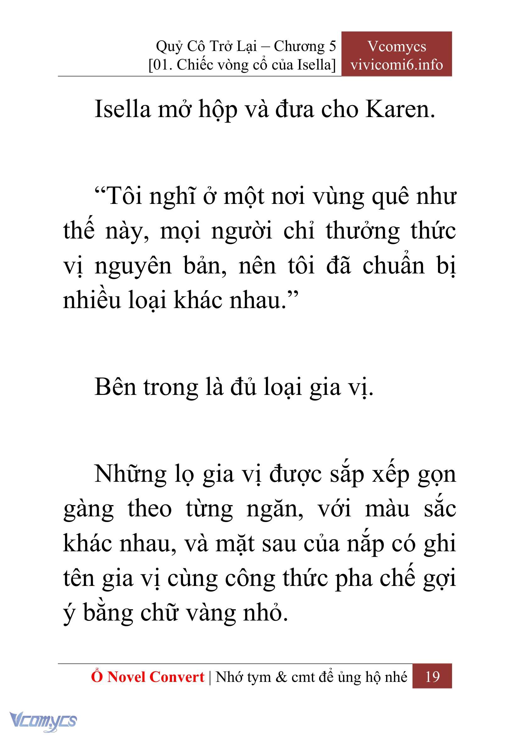 [Novel] Quý Cô Trở Lại Chap 5 - Trang 2