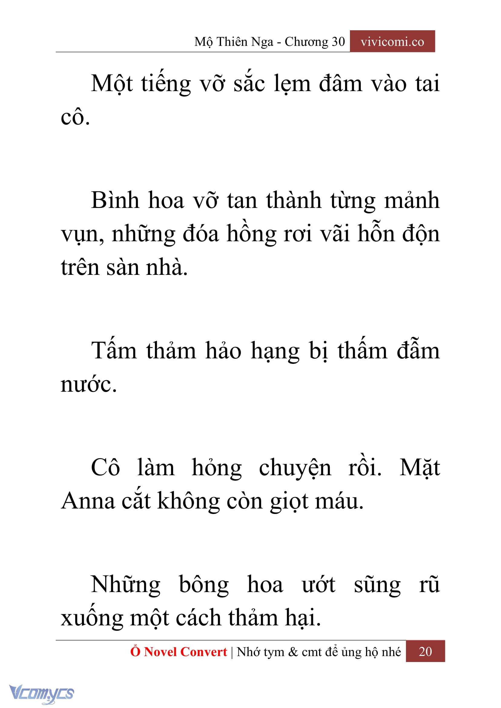 [Novel] Mộ Thiên Nga Chap 30 - Trang 2