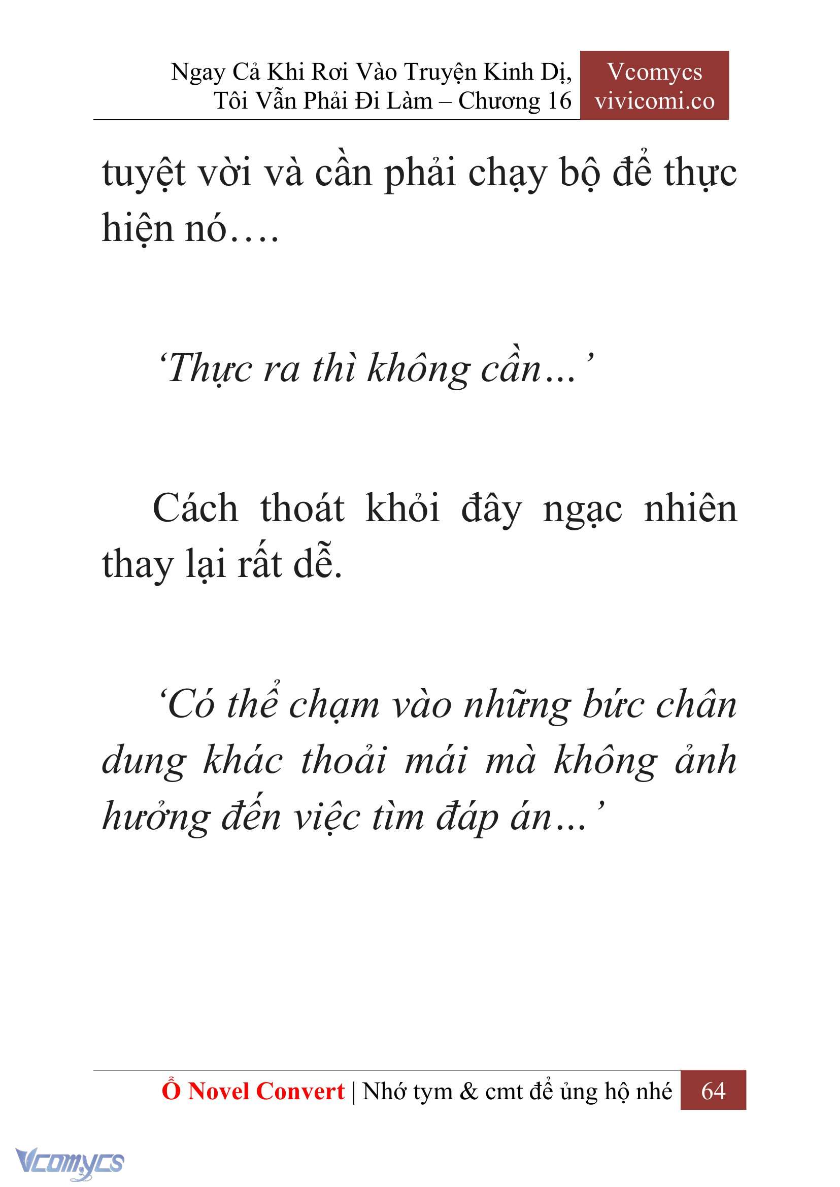 [Novel] Ngay Cả Khi Rơi Vào Truyện Kinh Dị, Tôi Vẫn Phải Đi Làm Chap 16 - Trang 2