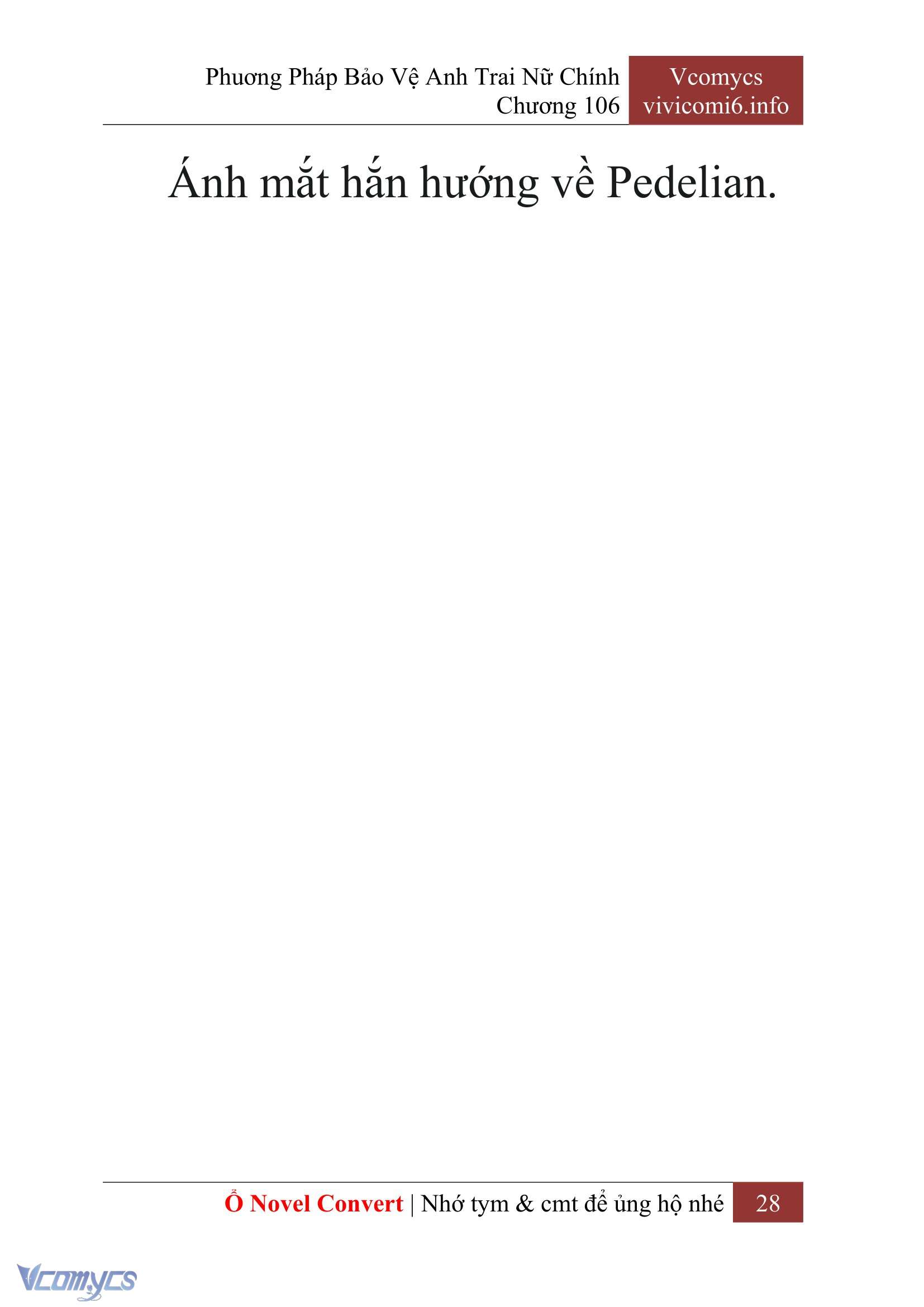 [Novel] Phương Pháp Bảo Vệ Anh Trai Nữ Chính Chap 106 - Trang 2