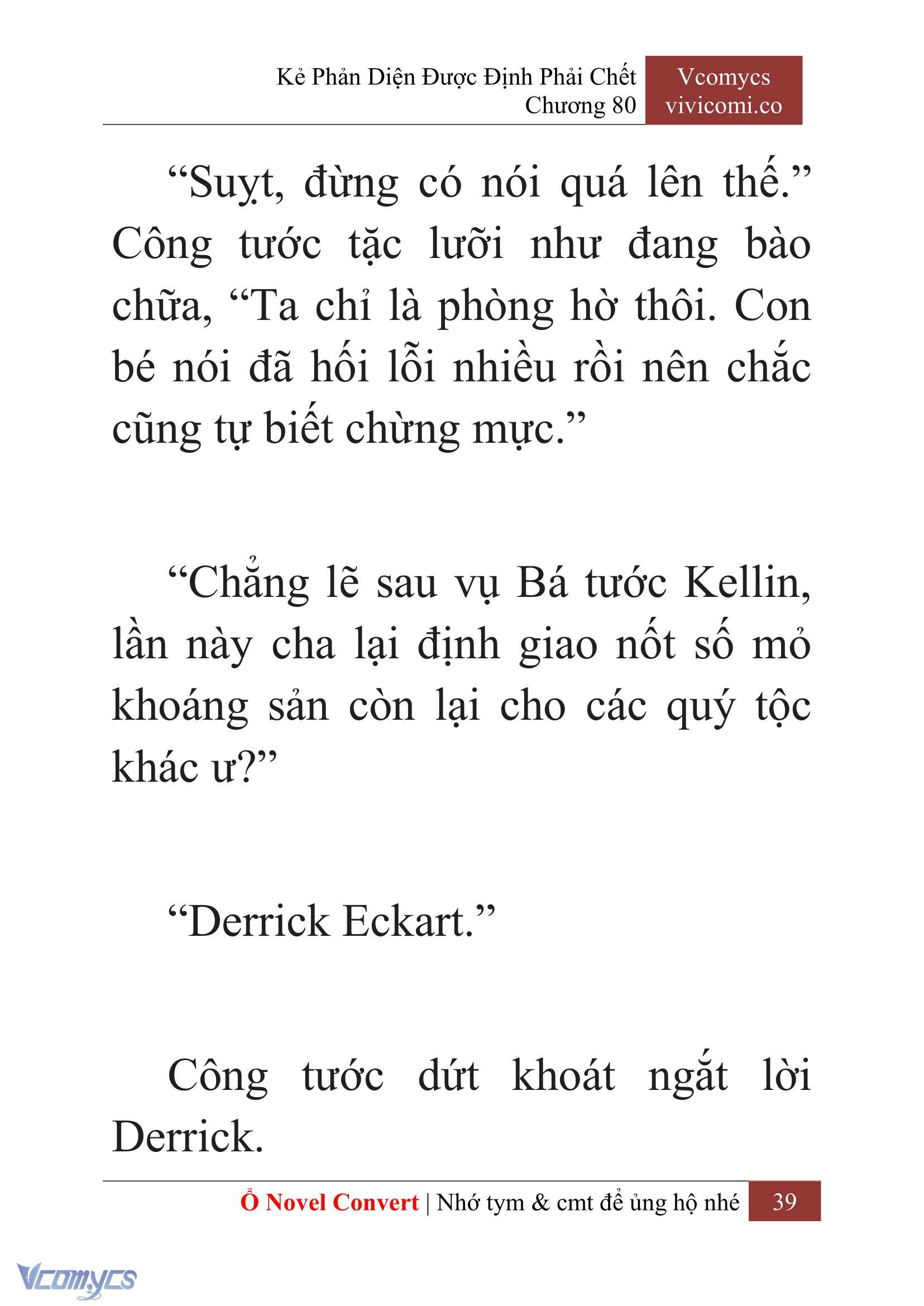[Novel] Kẻ Phản Diện Được Định Phải Chết Chap 80 - Trang 2