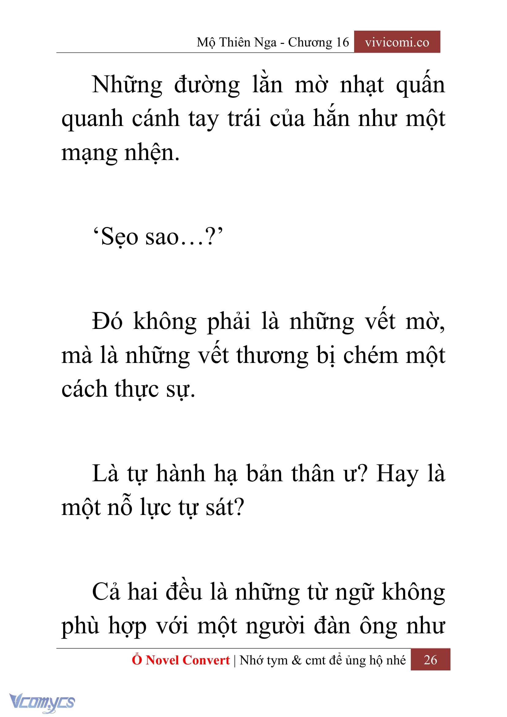 [Novel] Mộ Thiên Nga Chap 16 - Trang 2