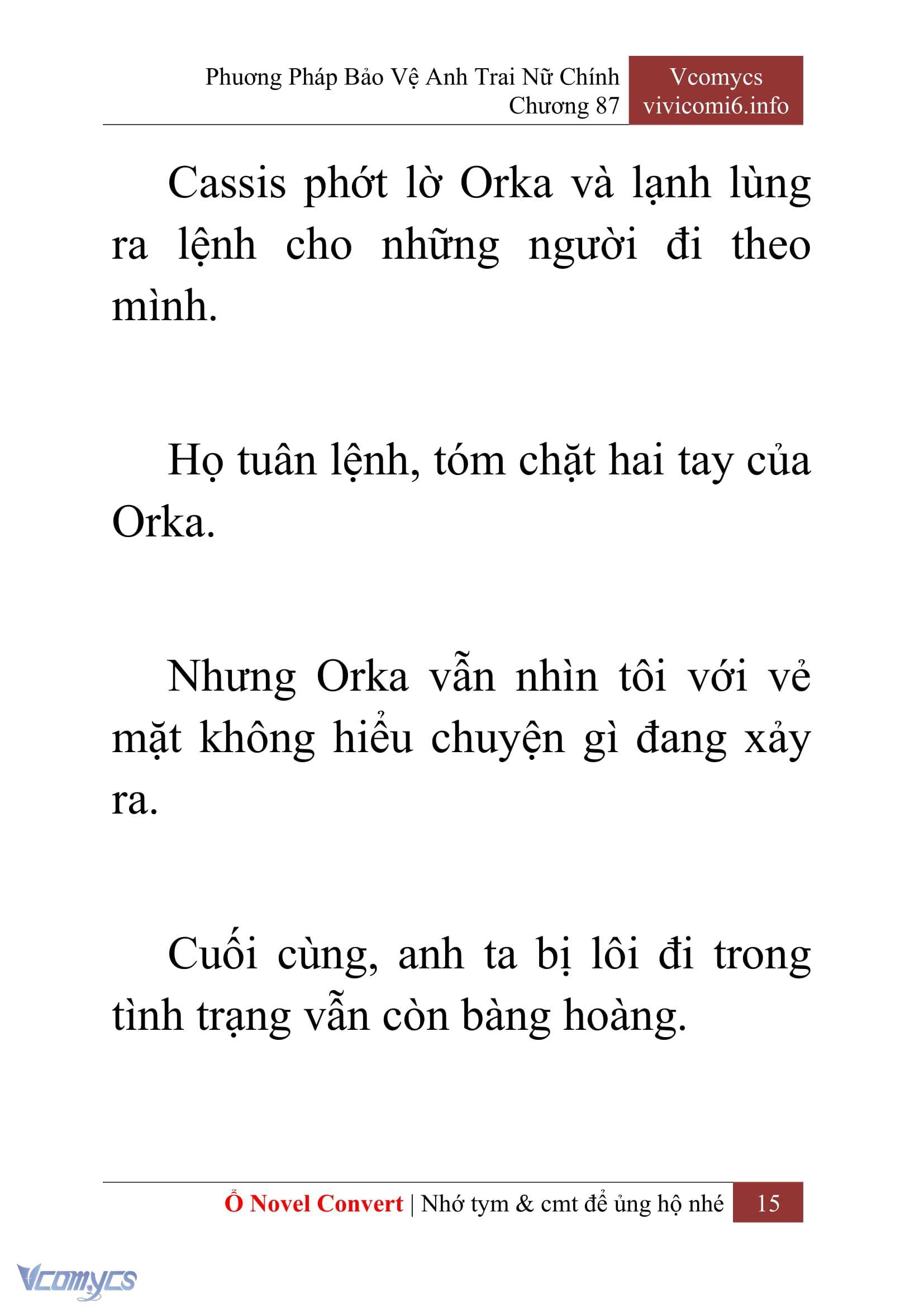 [Novel] Phương Pháp Bảo Vệ Anh Trai Nữ Chính Chap 87 - Trang 2