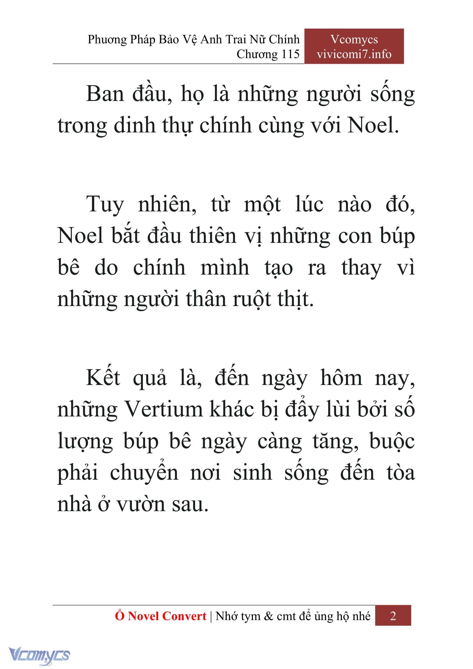 [Novel] Phương Pháp Bảo Vệ Anh Trai Nữ Chính Chap 115 - Trang 2