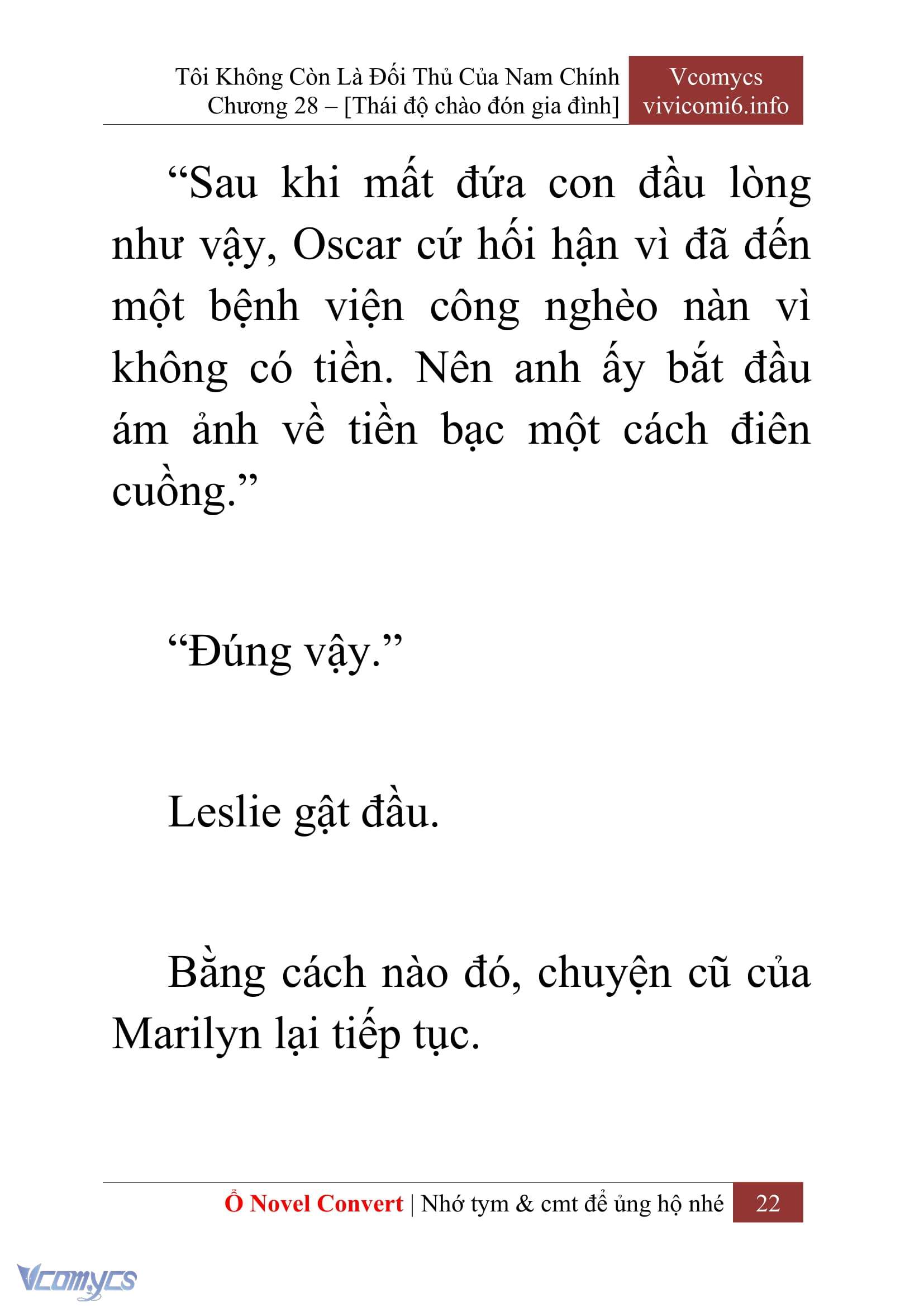 [Novel] Tôi Không Còn Là Đối Thủ Của Nam Chính Chap 28 - Trang 2