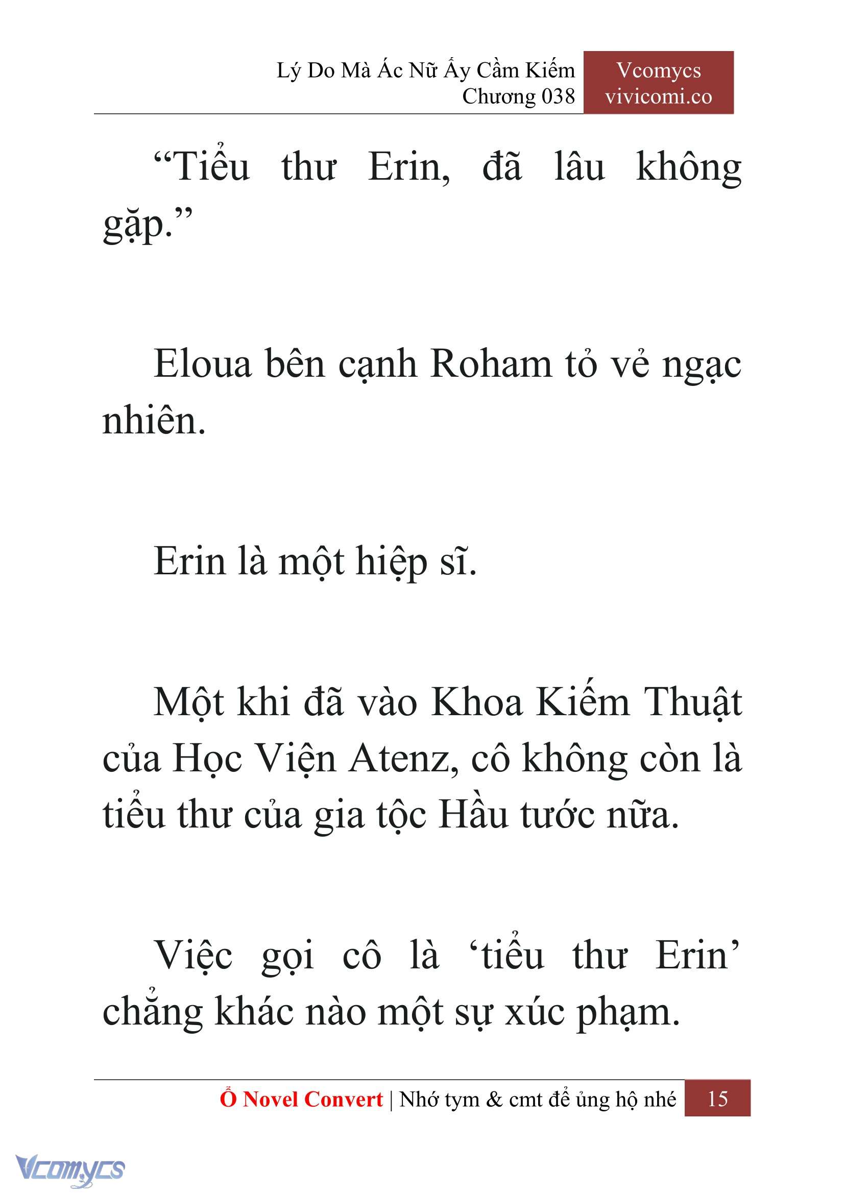 [Novel] Lý Do Mà Ác Nữ Ấy Cầm Kiếm Chap 38 - Trang 2