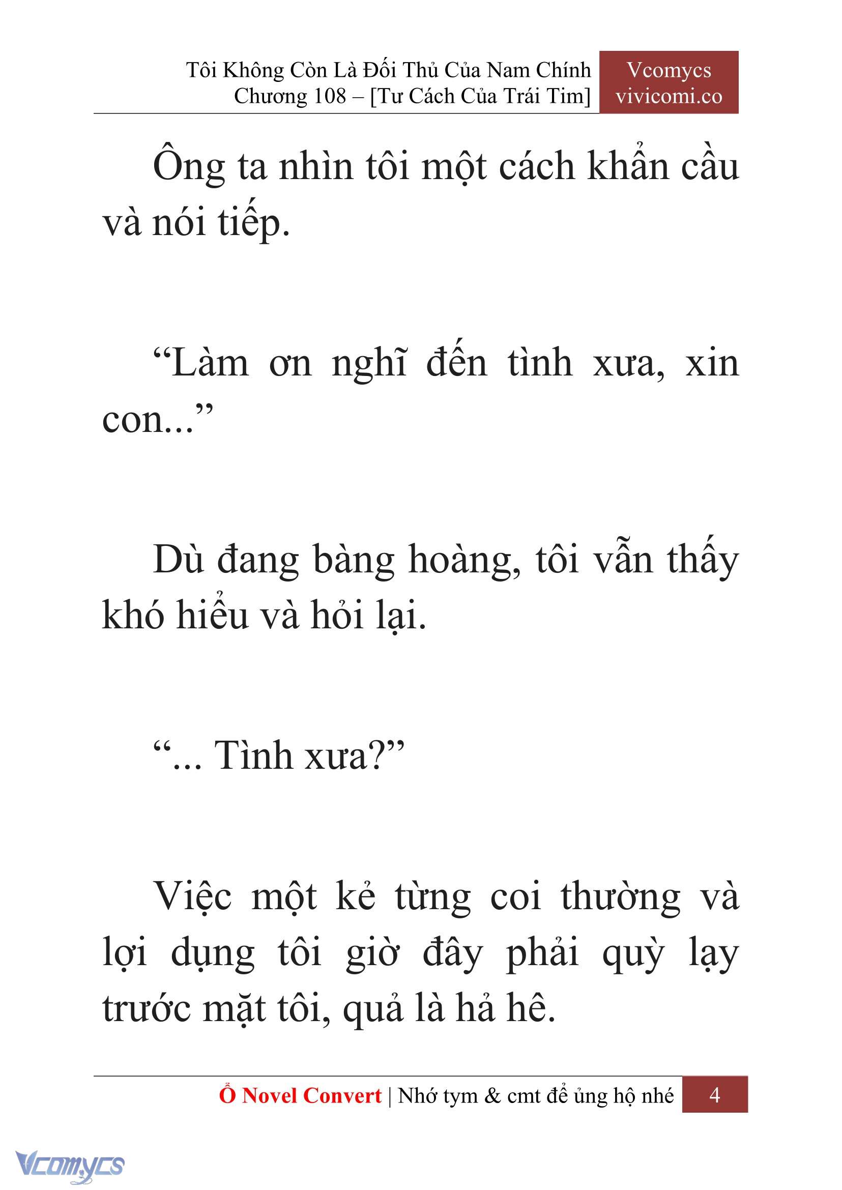 [Novel] Tôi Không Còn Là Đối Thủ Của Nam Chính Chap 108 - Trang 2