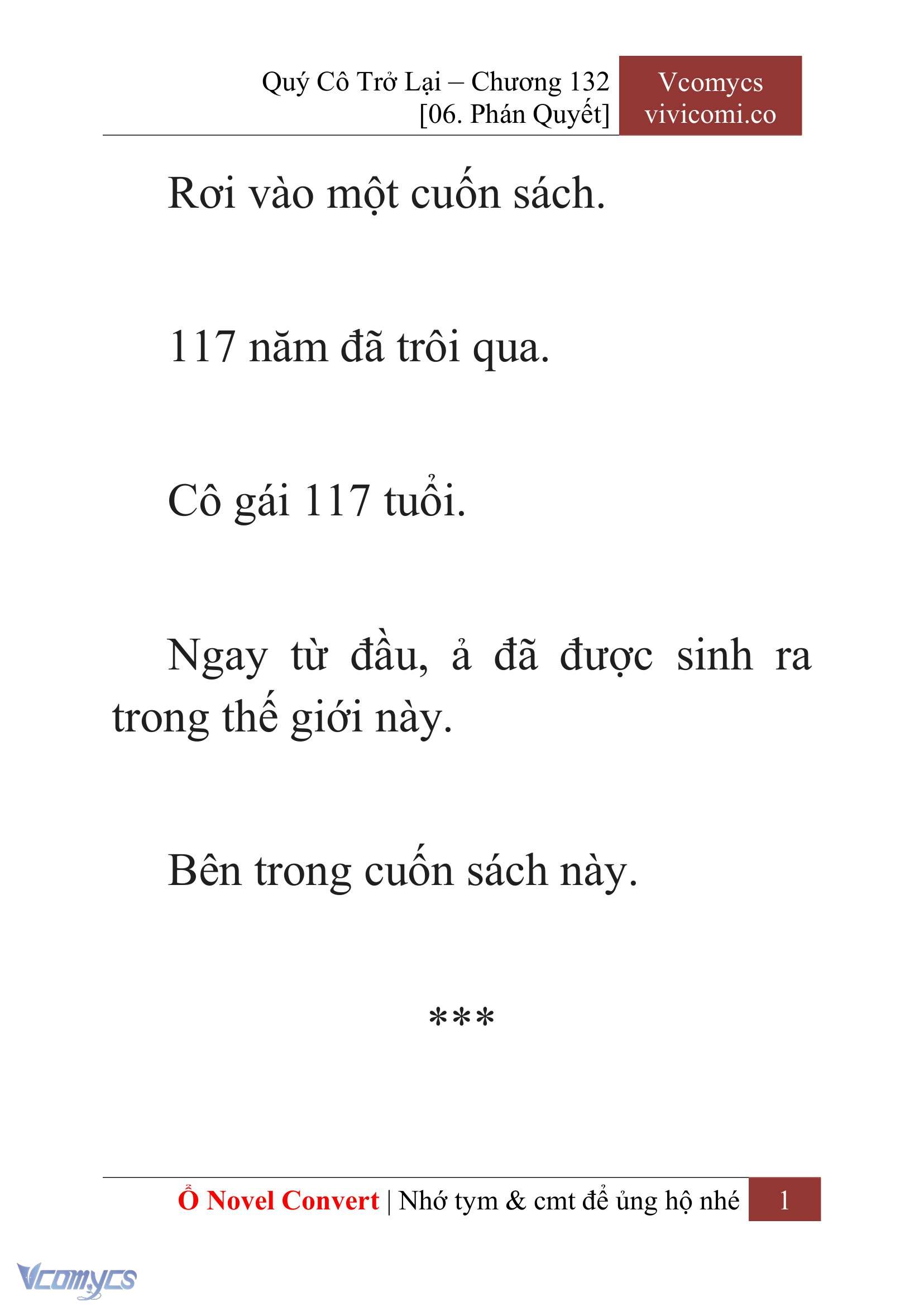 [Novel] Quý Cô Trở Lại Chap 132 - Trang 2