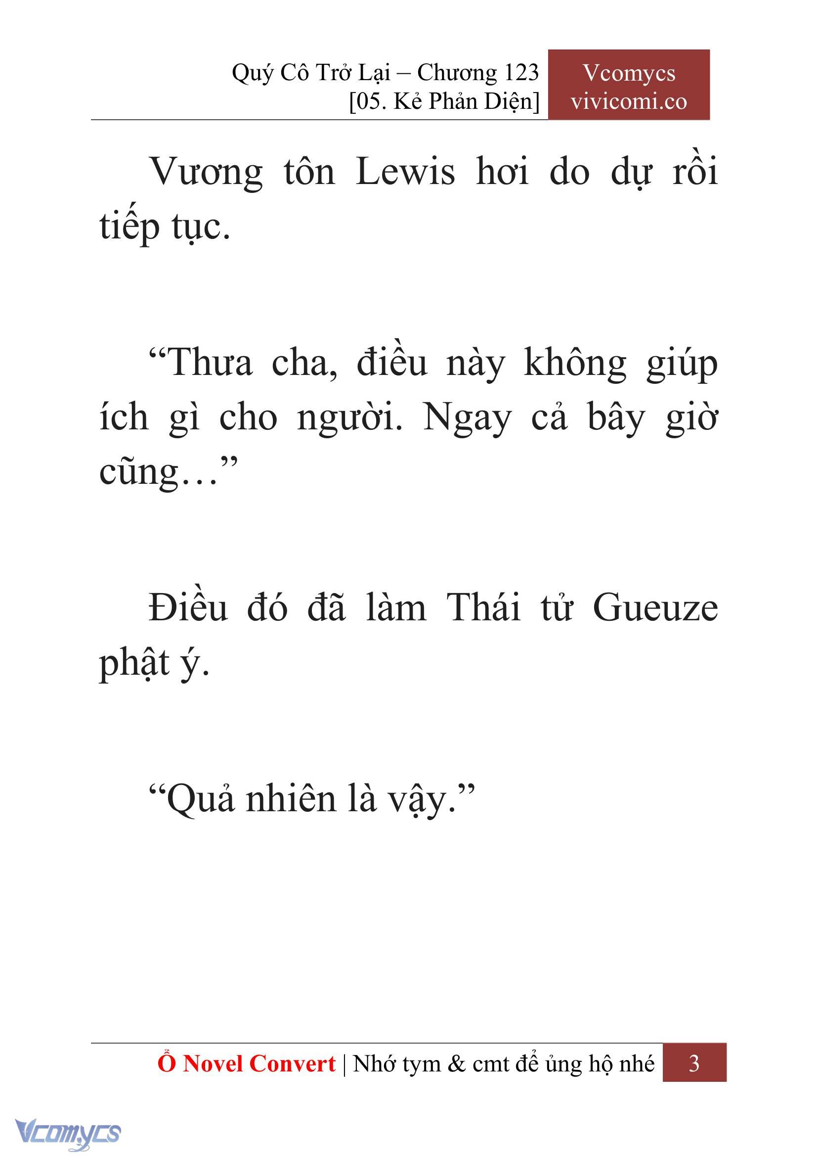 [Novel] Quý Cô Trở Lại Chap 123 - Trang 2