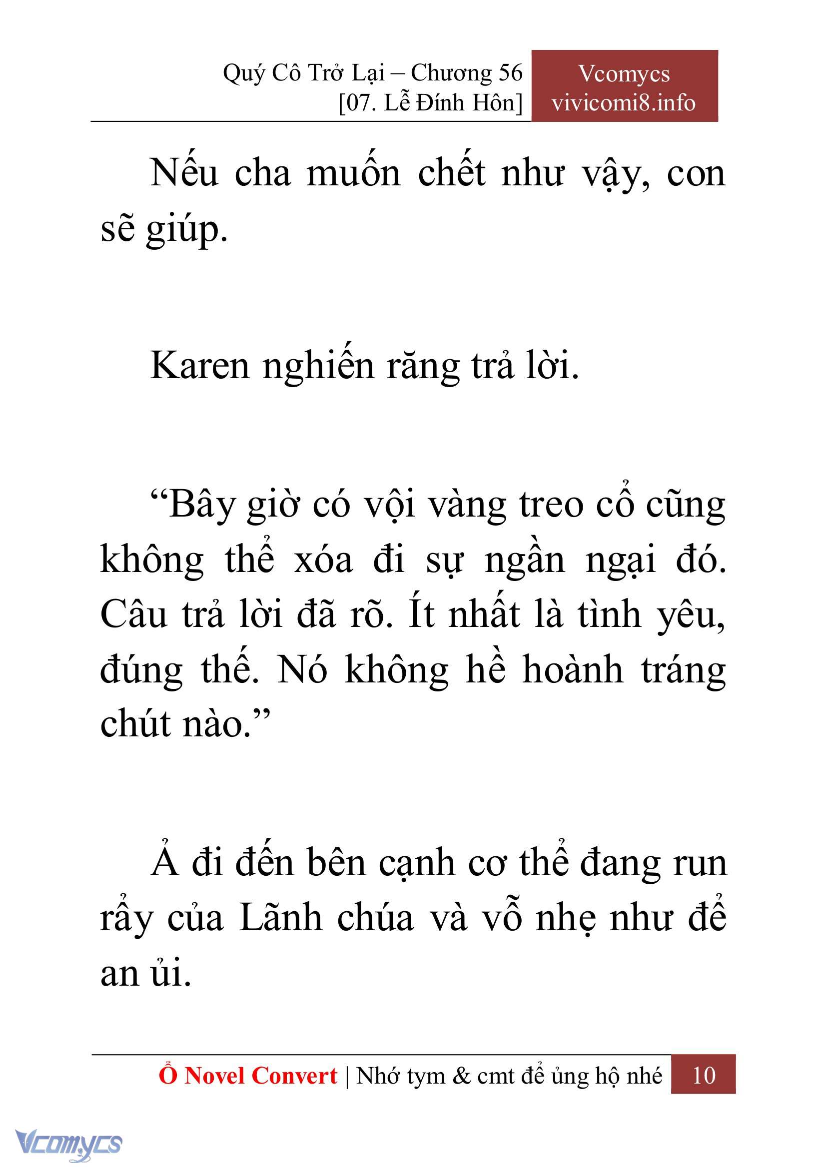 [Novel] Quý Cô Trở Lại Chap 56 - Trang 2