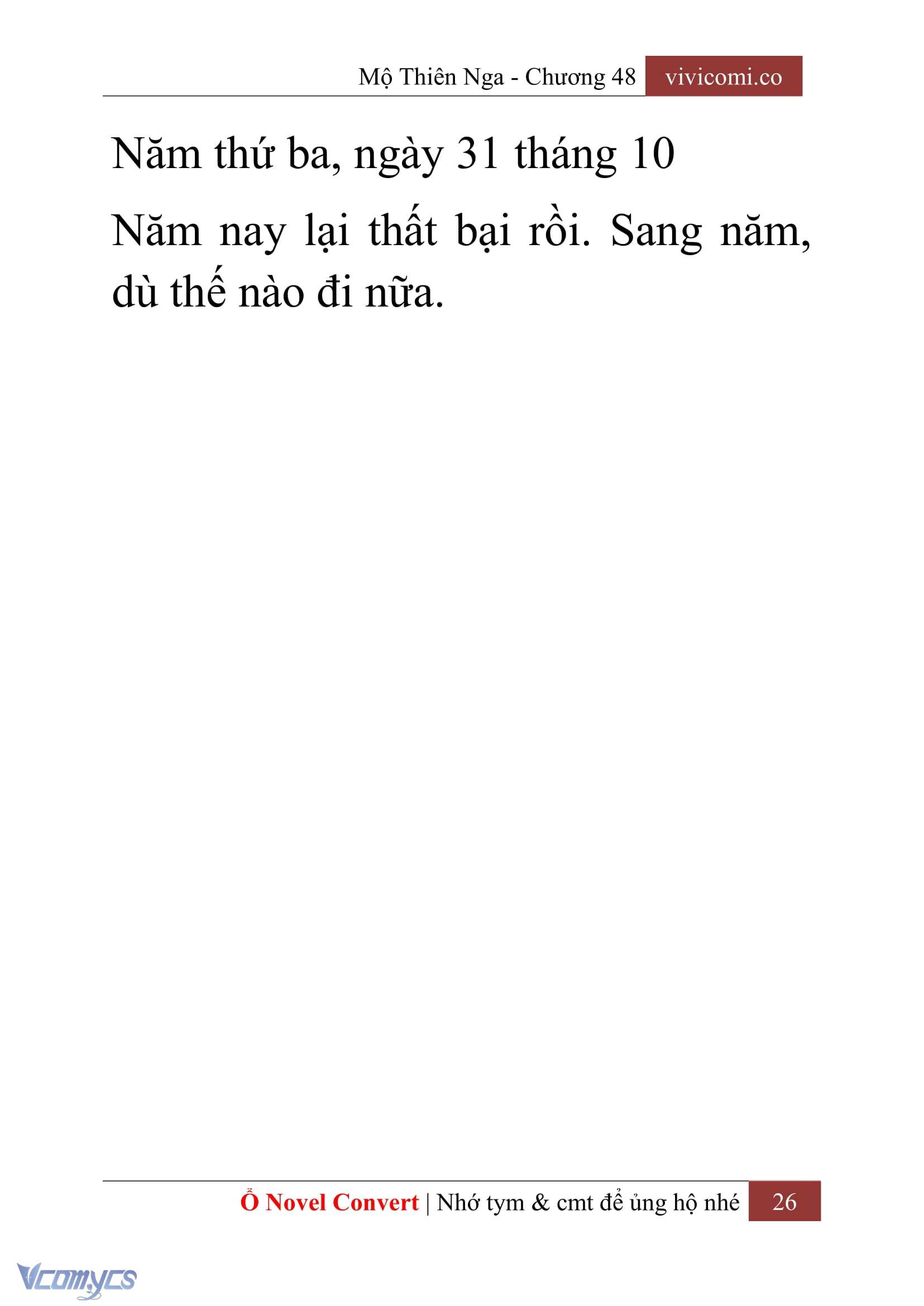 [Novel] Mộ Thiên Nga Chap 48 - Trang 2