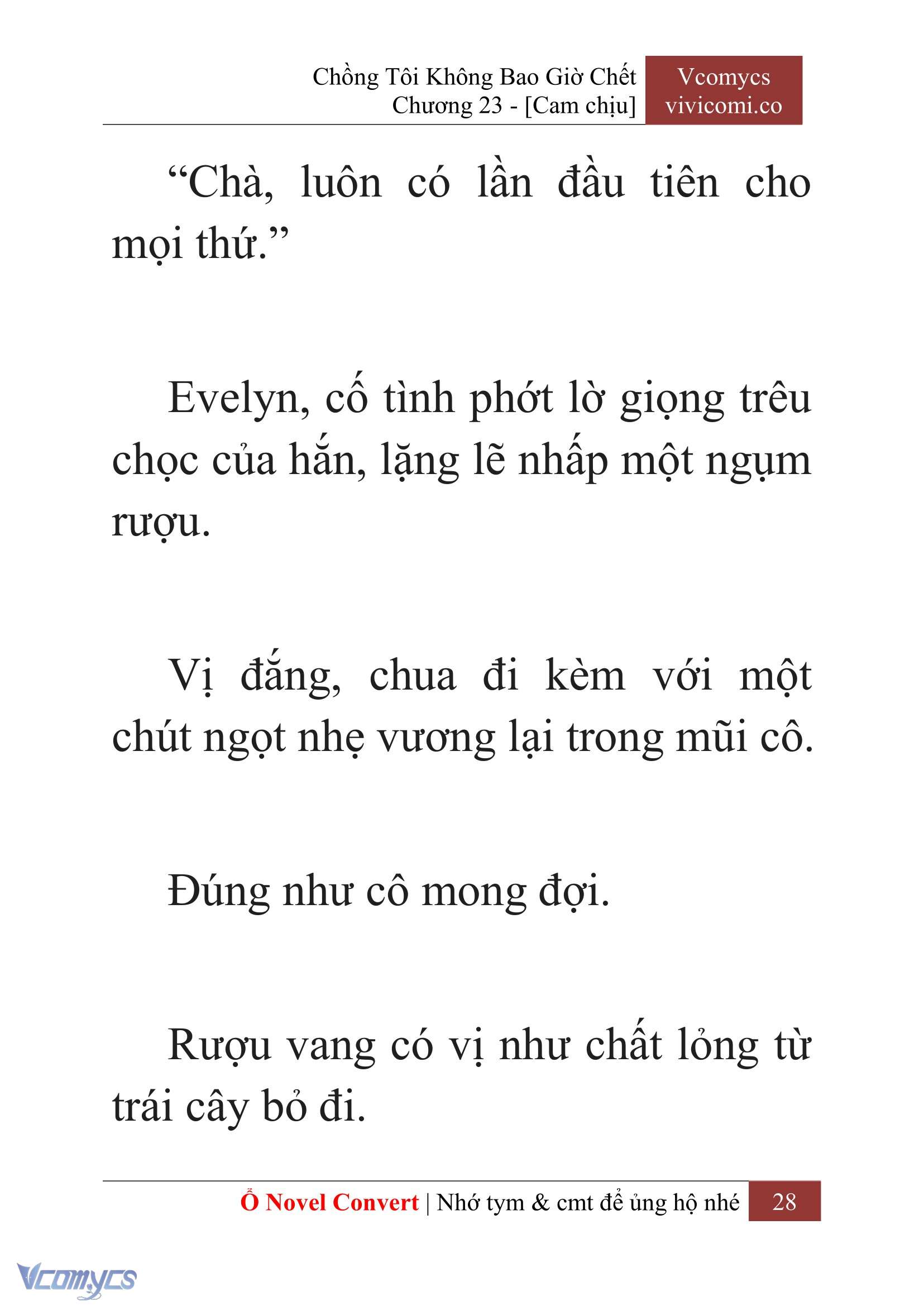 [Novel] Chồng Tôi Không Bao Giờ Chết Chap 23 - Trang 2
