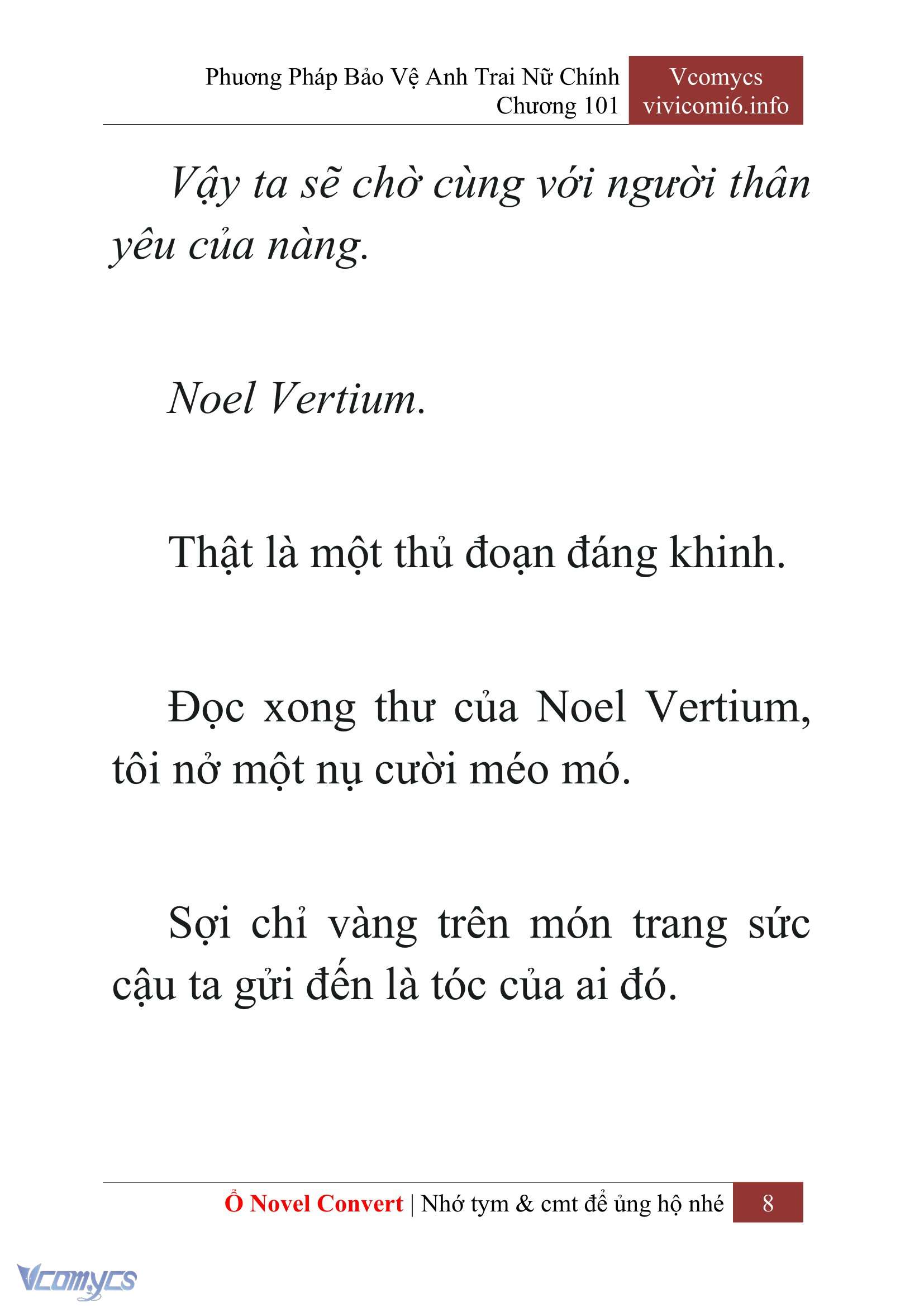 [Novel] Phương Pháp Bảo Vệ Anh Trai Nữ Chính Chap 101 - Trang 2