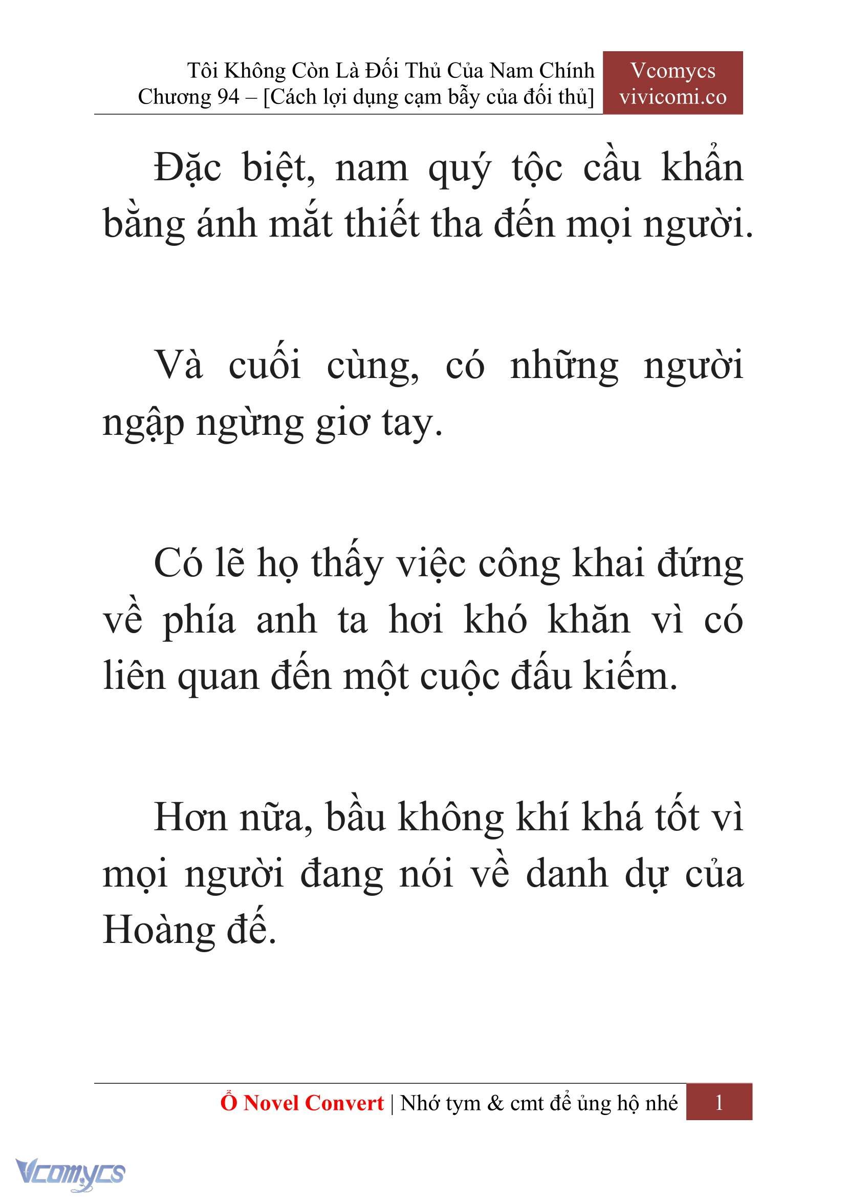 [Novel] Tôi Không Còn Là Đối Thủ Của Nam Chính Chap 94 - Trang 2