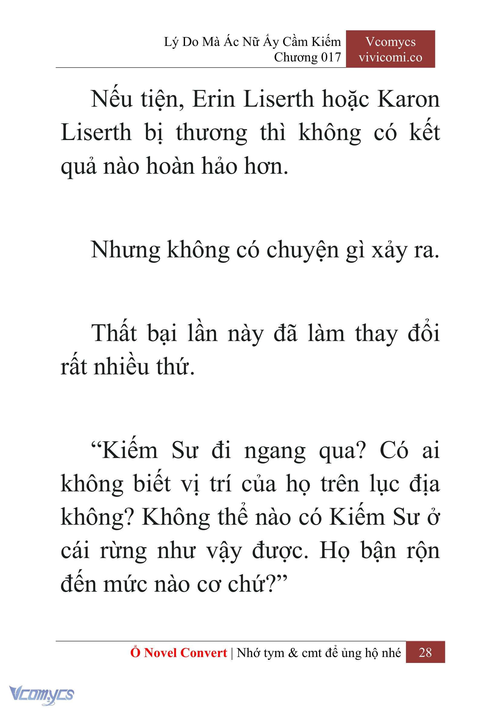 [Novel] Lý Do Mà Ác Nữ Ấy Cầm Kiếm Chap 17 - Trang 2